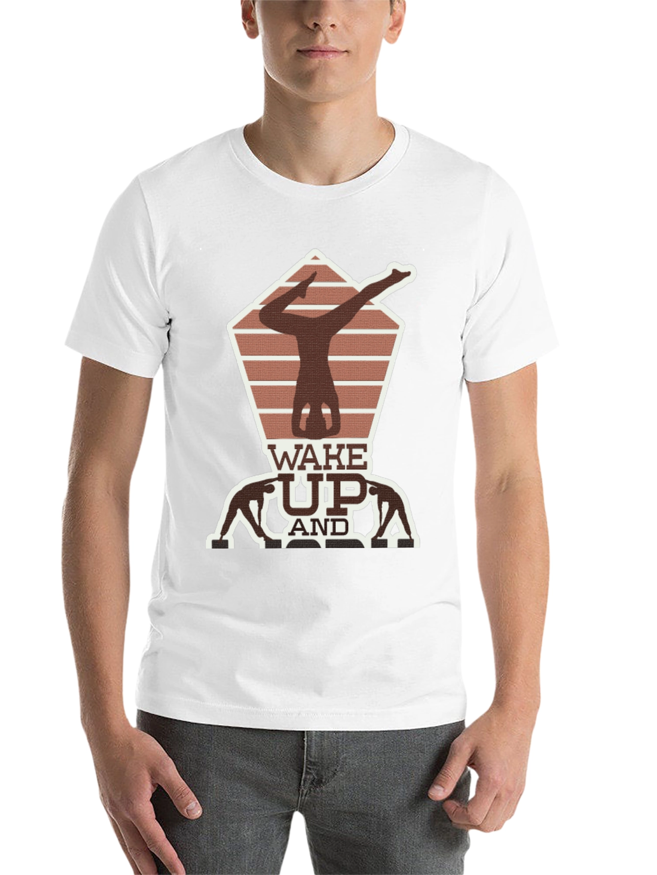 Black Wake Up Yoga Pose Graphic Tee view 14