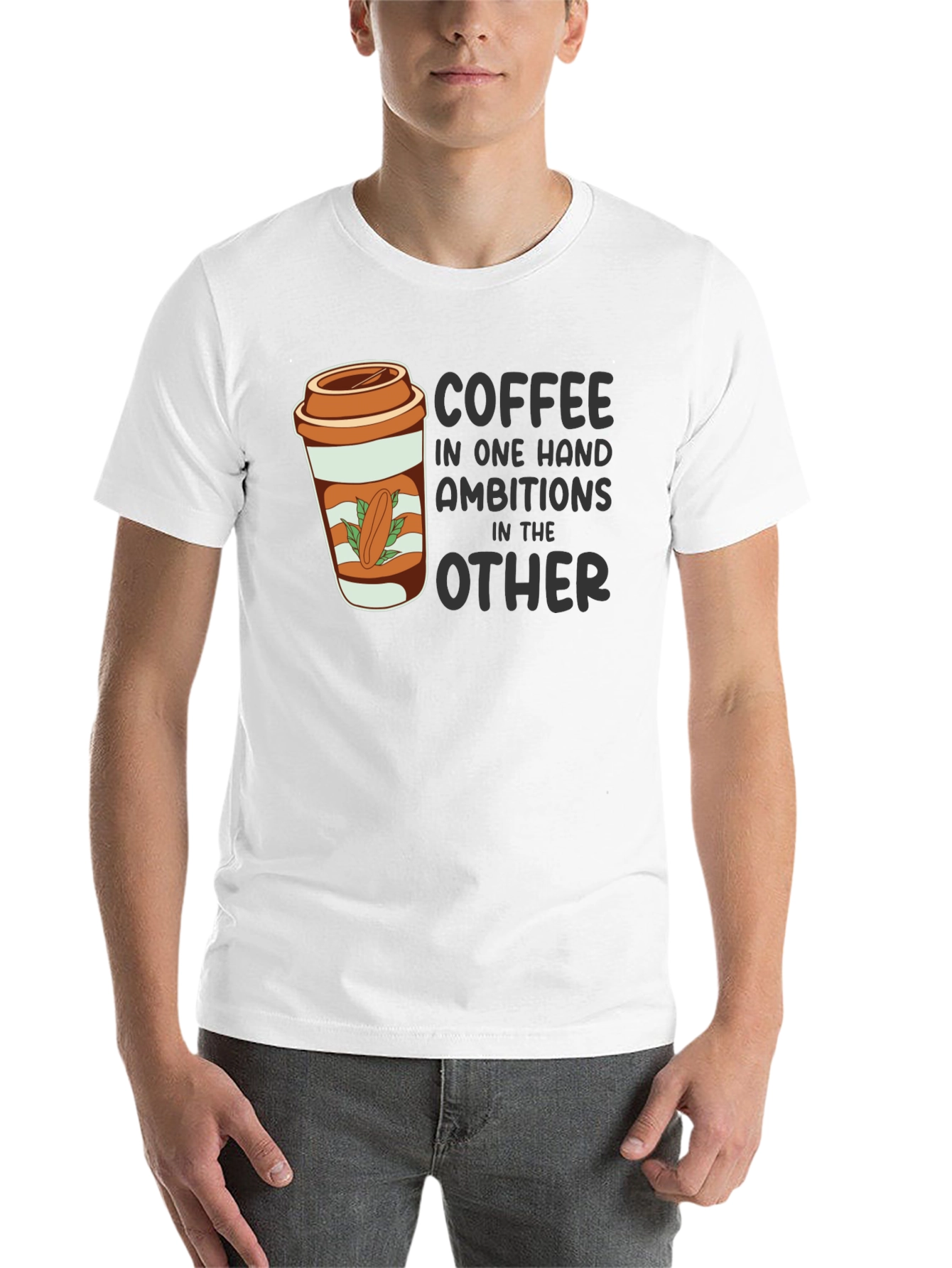 Black Coffee and Ambition Graphic T-Shirt view 14