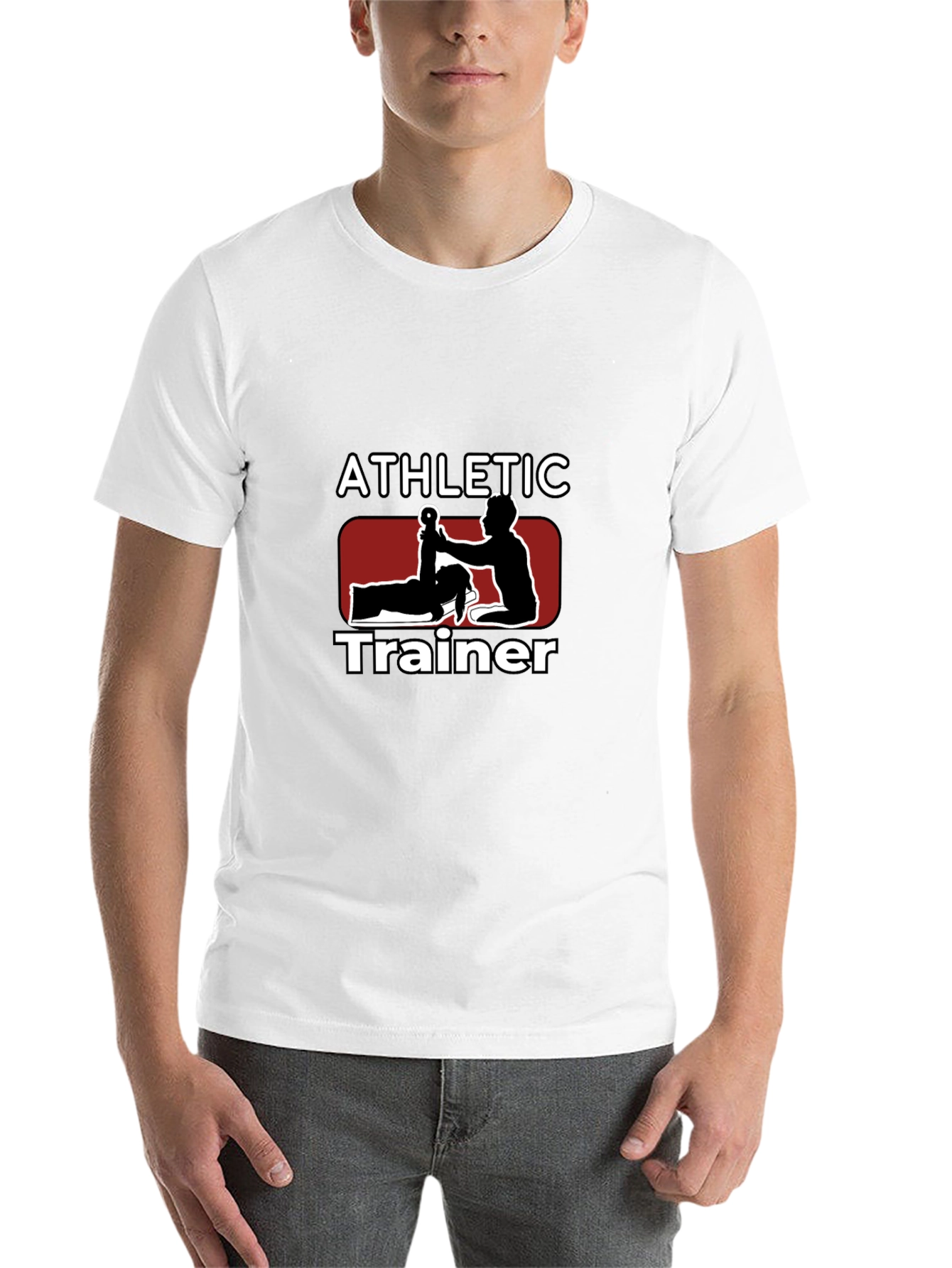 Black Athletic Trainer Graphic Tee - Sports Medicine Apparel view 14