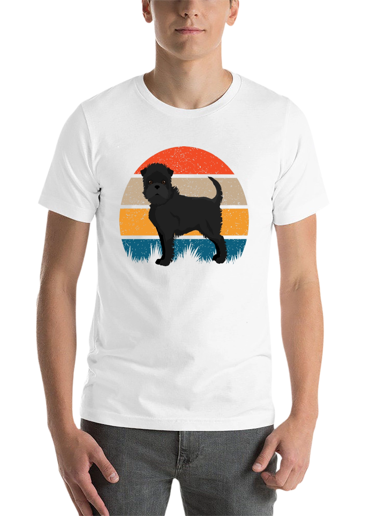 Retro Dog T-Shirt - Brussels Griffon Design - 14