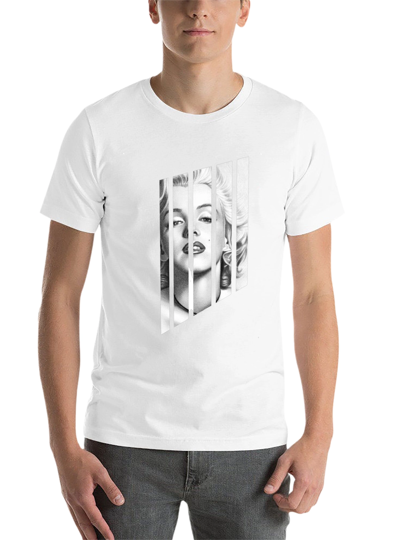 Black Marilyn Monroe Portrait Tee - Black Graphic T-Shirt view 14