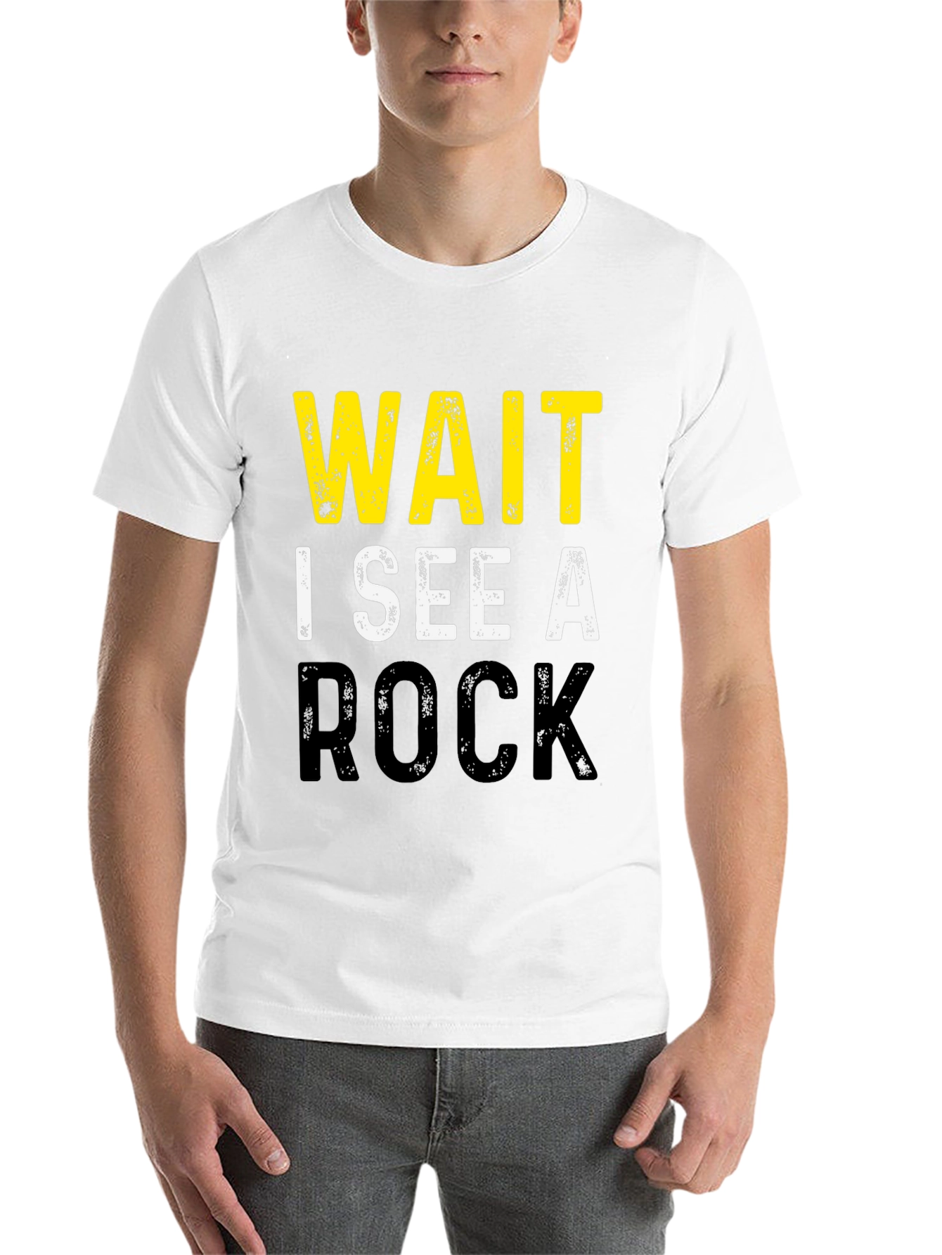 Black Wait I See A Rock Funny Geology T-Shirt view 14
