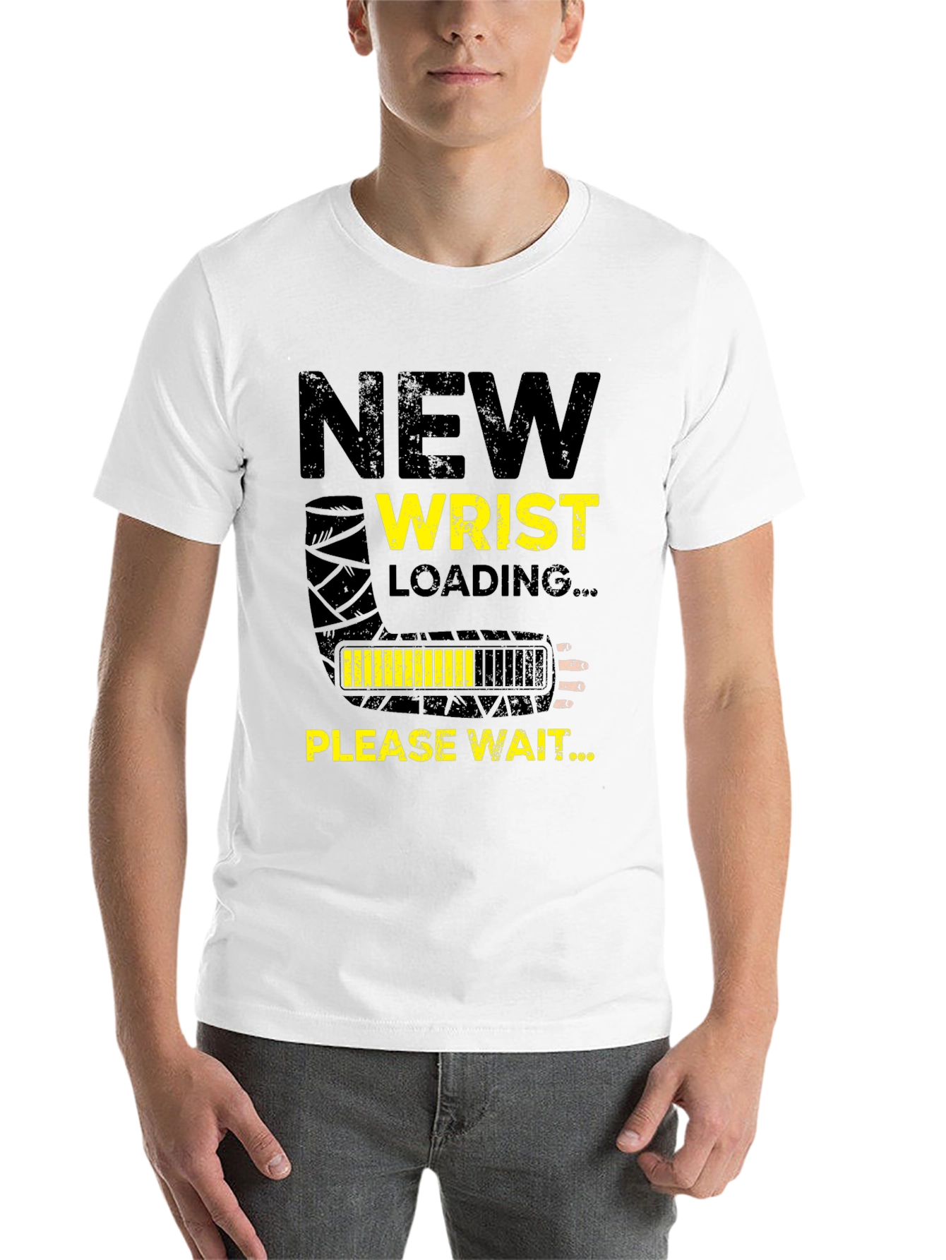 Black New Wrist Loading Funny Graphic T-Shirt view 14