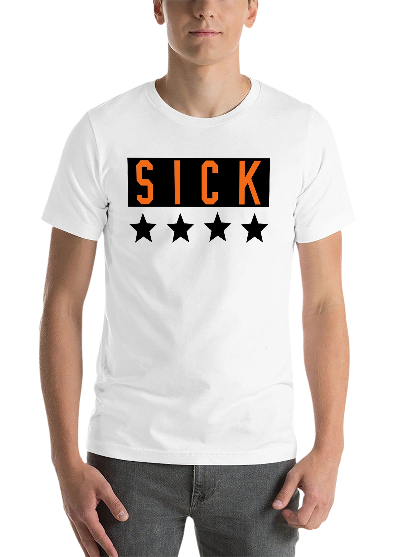 Black SICK T-Shirt - Black Tee with Bold Graphic view 14