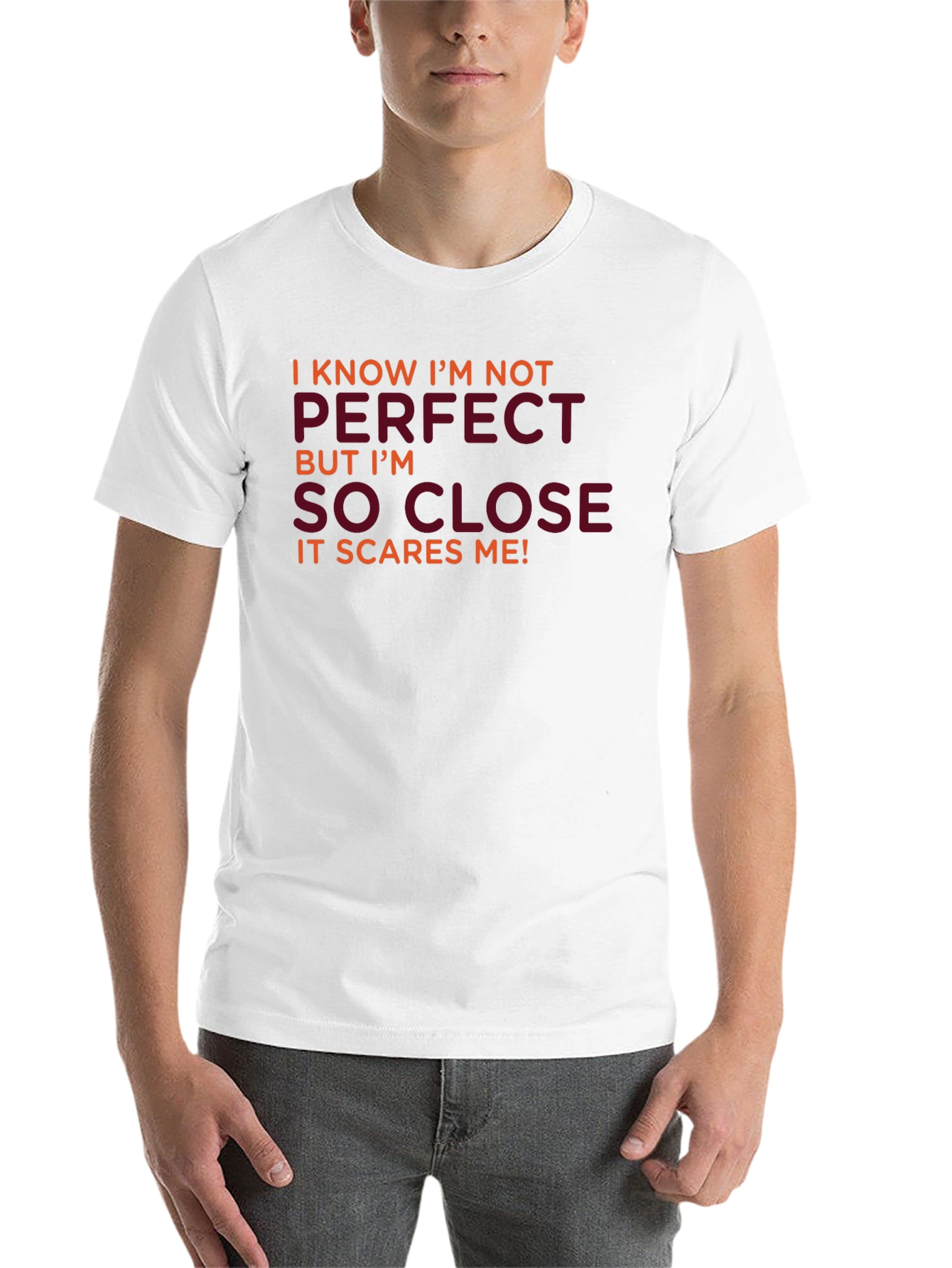 Black Funny Sarcastic T-Shirt - Close to Perfect view 14
