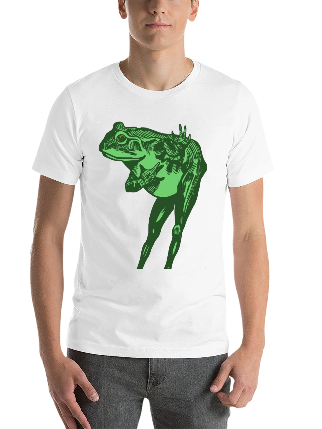 Black Frog With Legs Graphic T-Shirt view 14