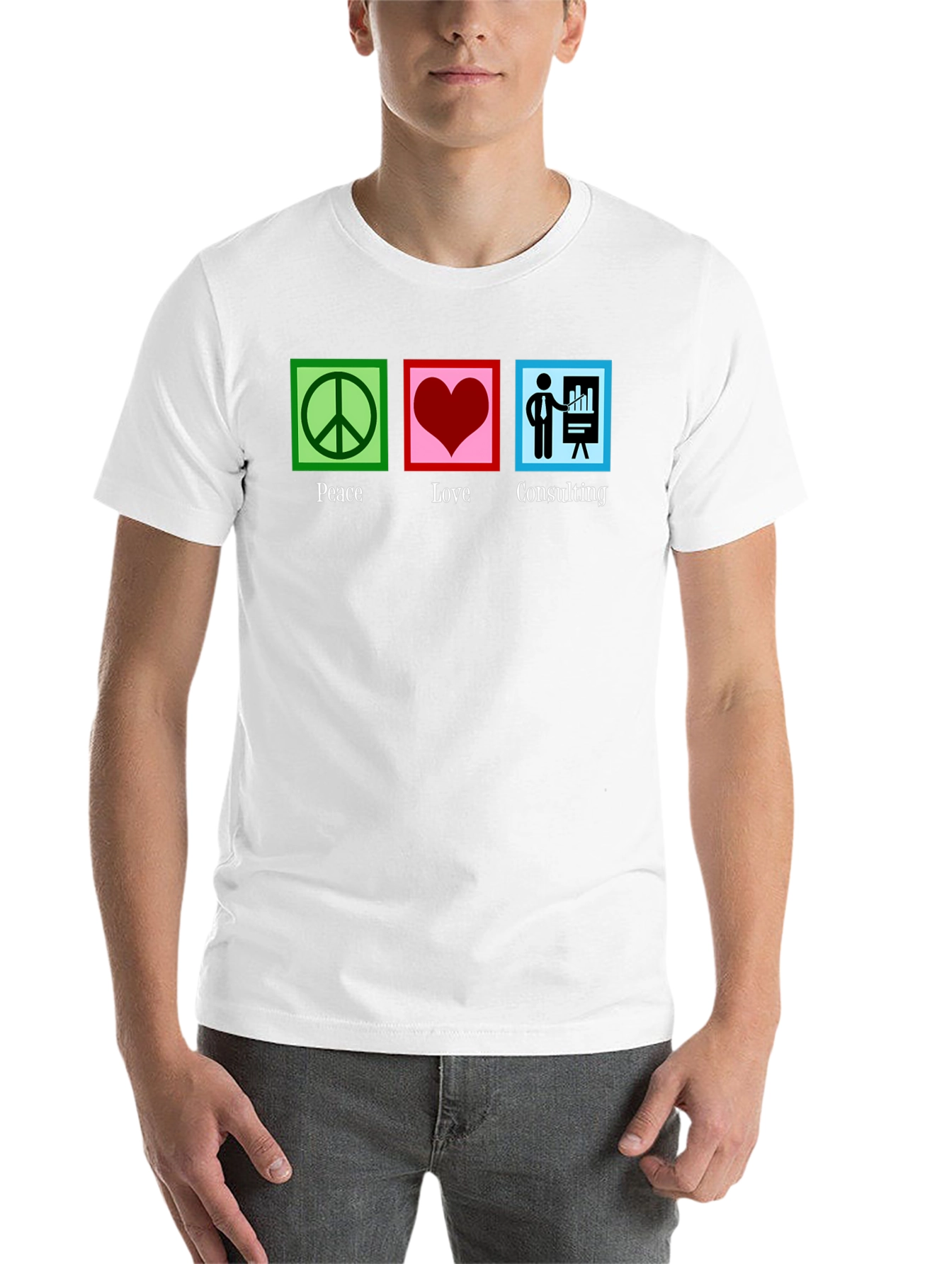 Black Peace Love Consulting Graphic T-Shirt view 14