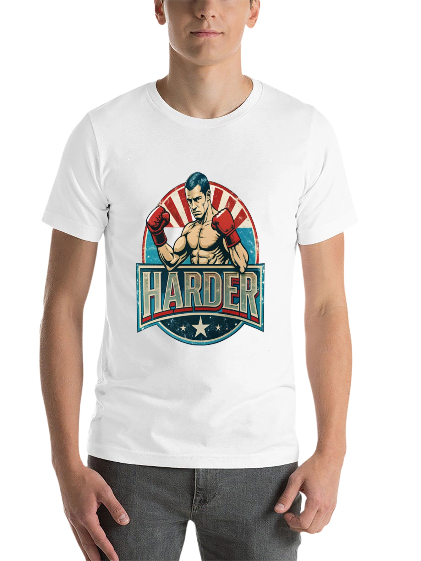 Black Harder Boxer Graphic T-Shirt view 14