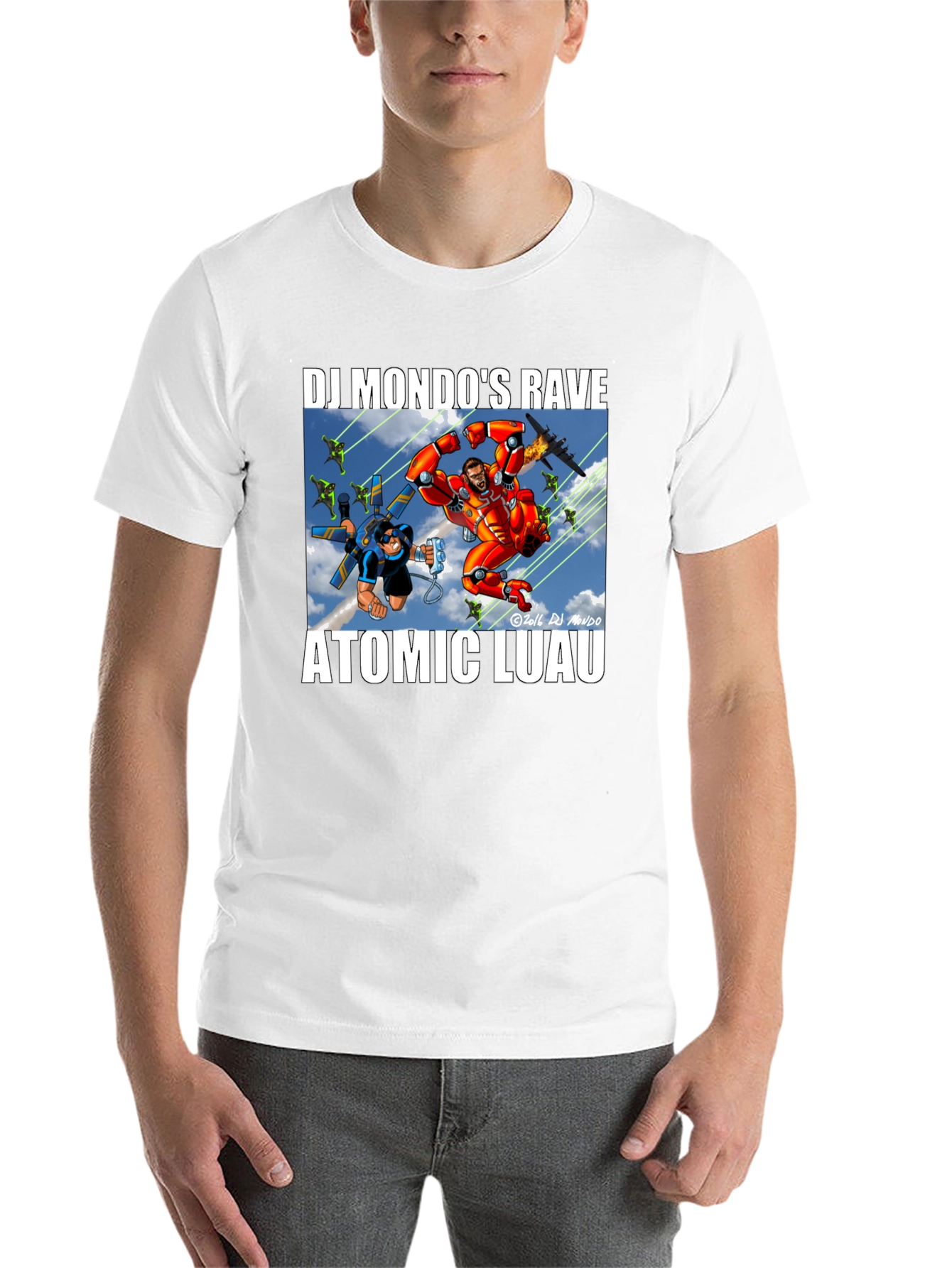 DJ Mondo's Rave Atomic Luau Graphic Tee - 14