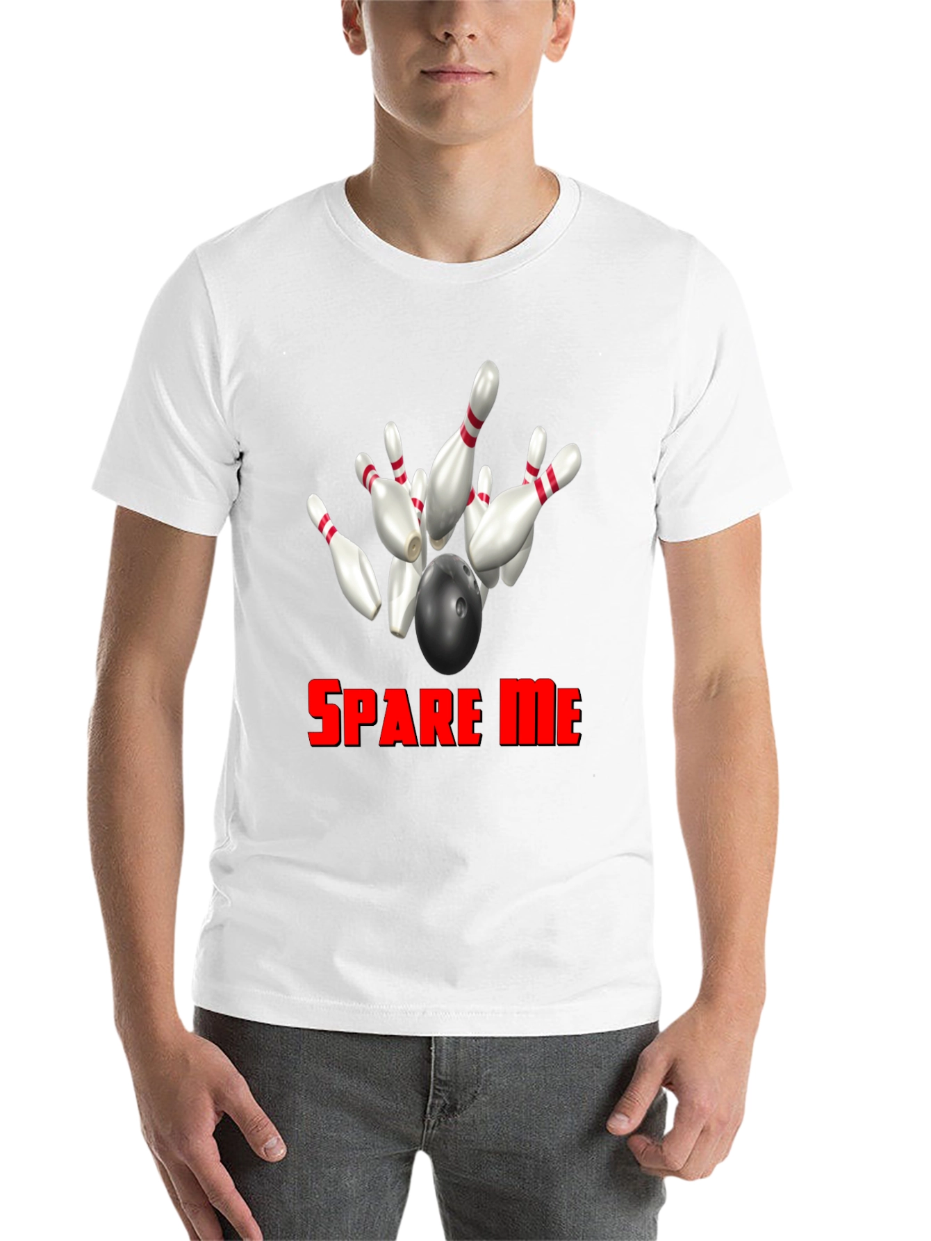 Black Spare Me Bowling T-Shirt view 14