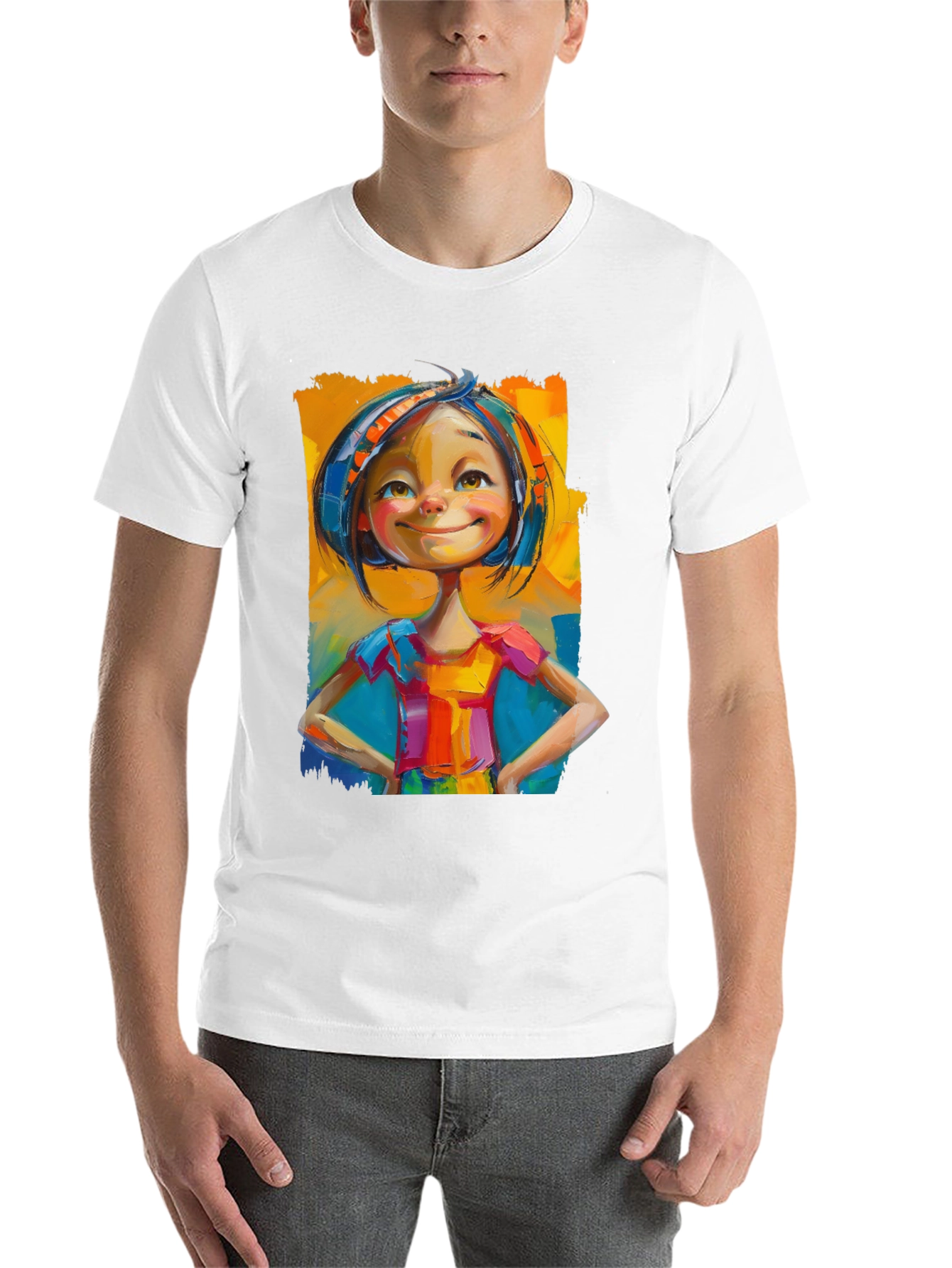 Black Whimsical Girl Art Black T-Shirt view 14