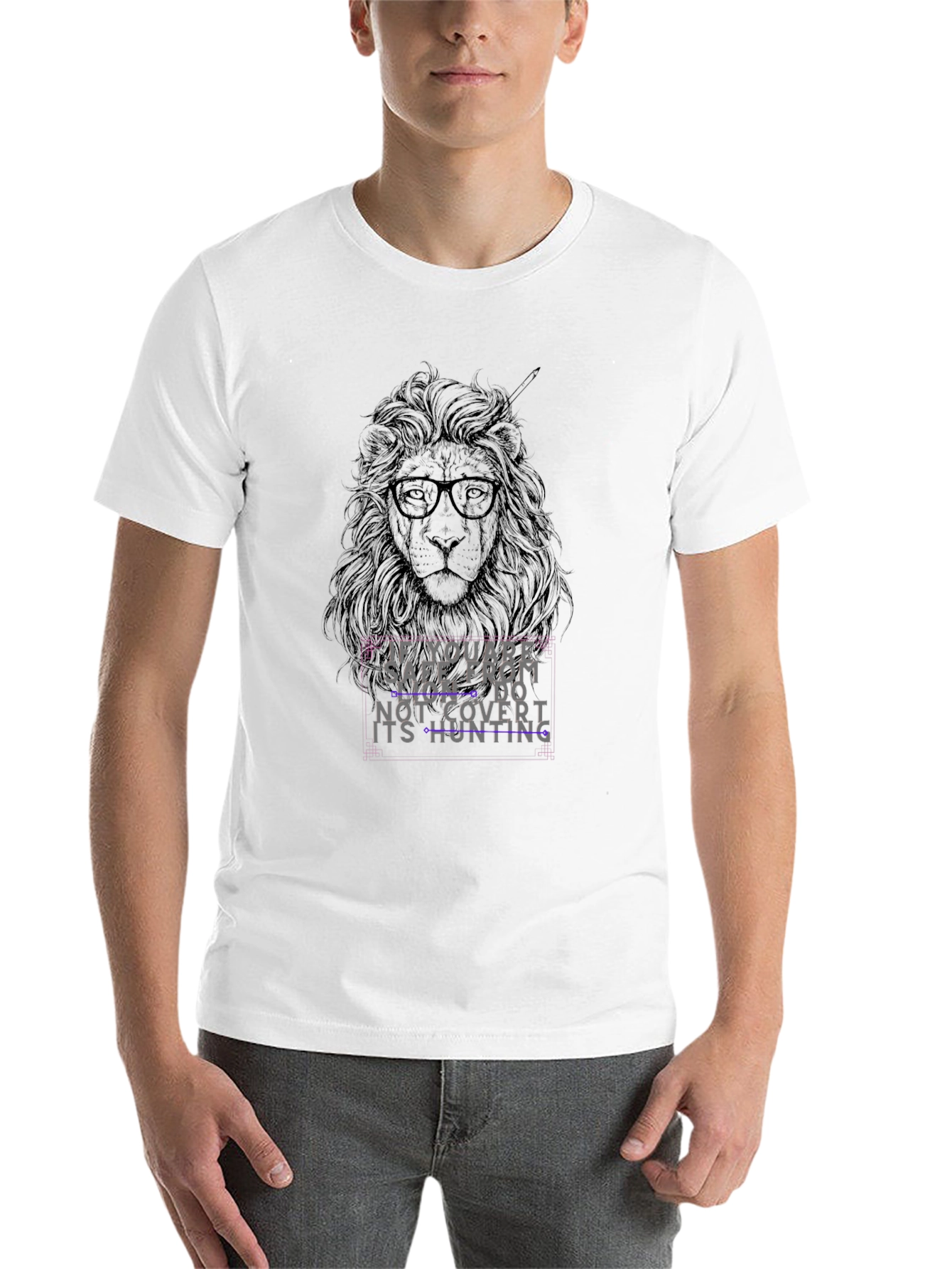 Black Lion Graphic Tee - "Safe From Lion, Do Not Covert" view 14
