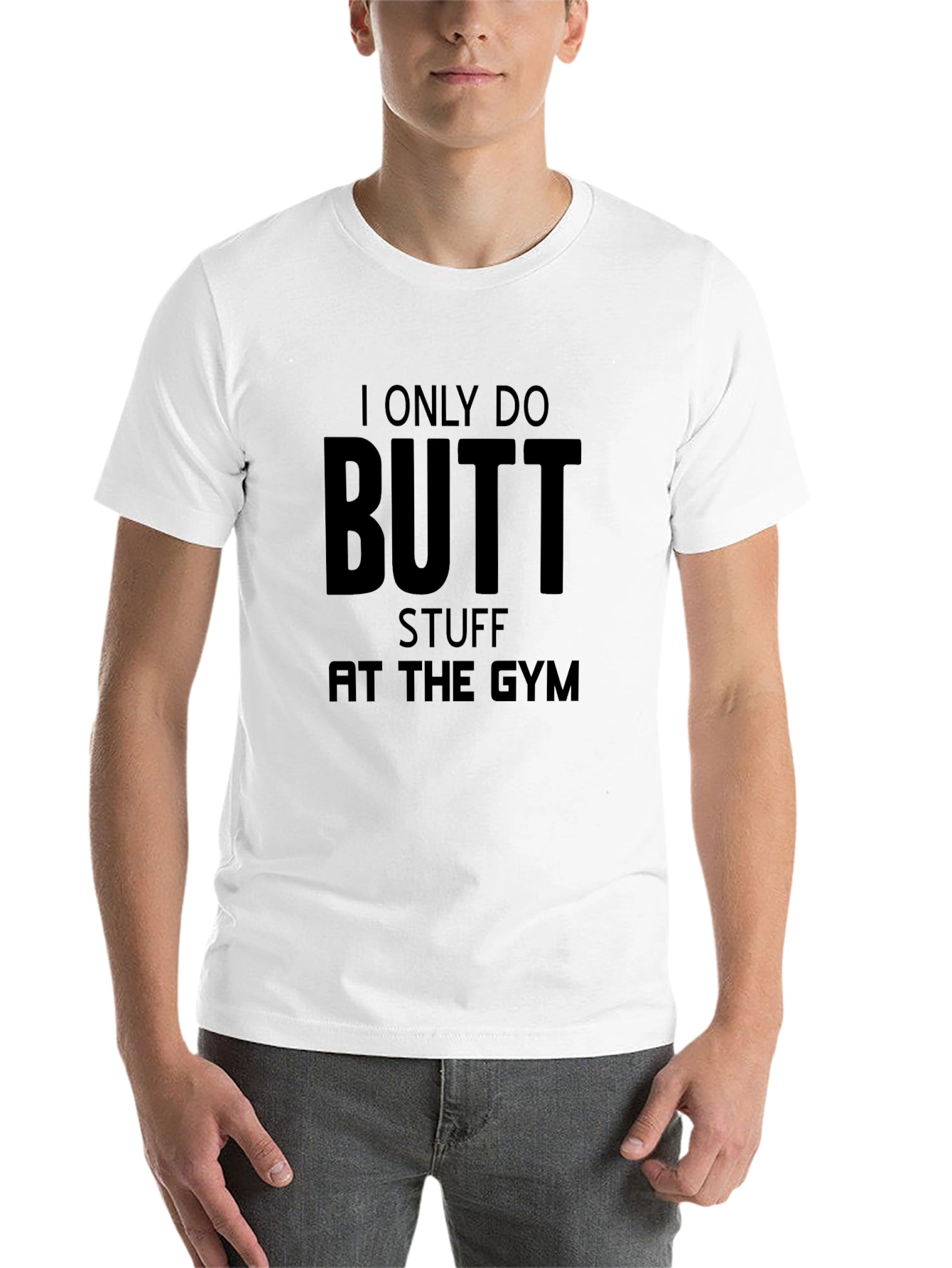 Black Butt Stuff Gym T-Shirt - Humorous Workout Apparel view 14