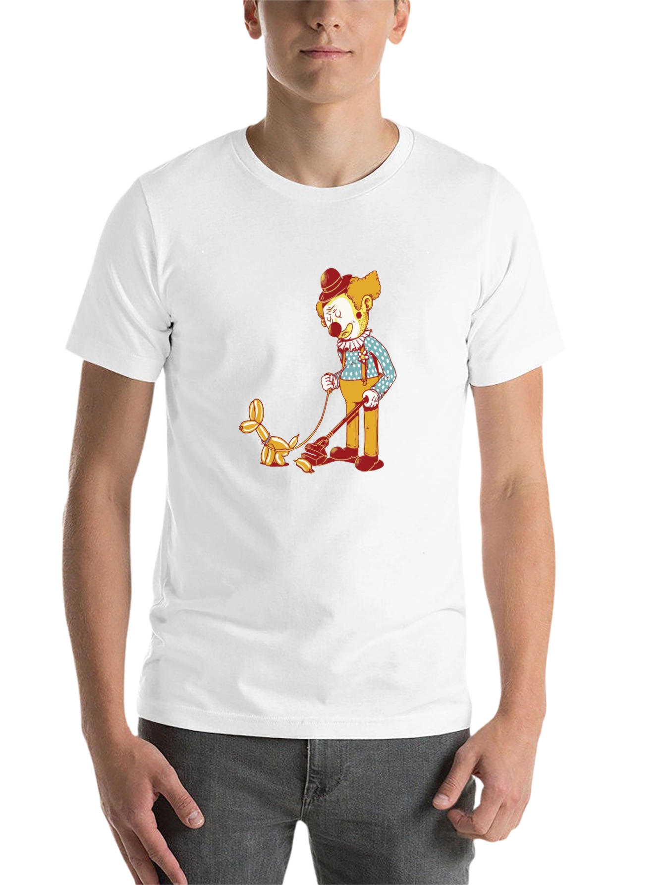 Black Clown Walking Balloon Dog T-Shirt view 14