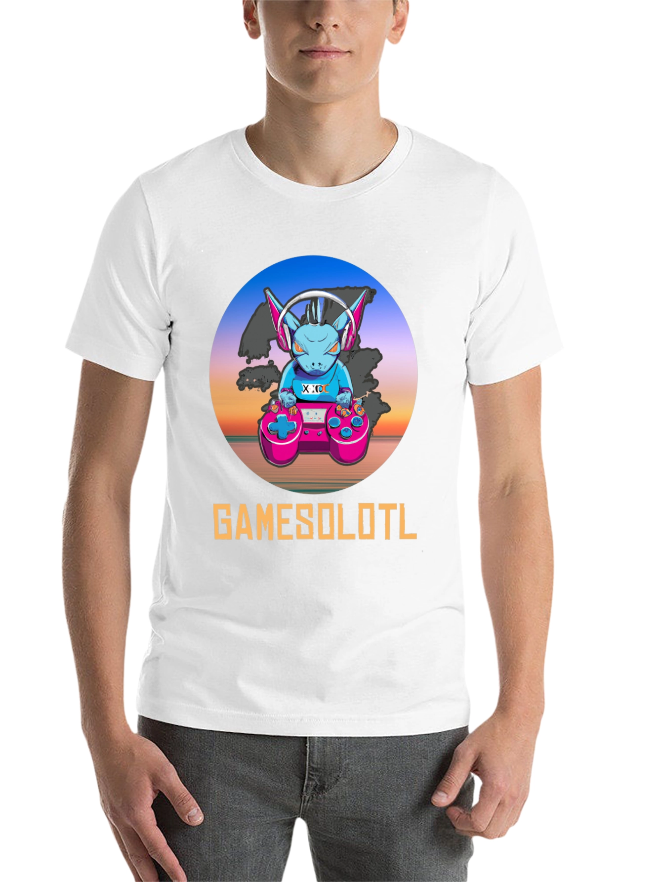 Black GAMESOLOTL Black Gaming T-Shirt  view 14