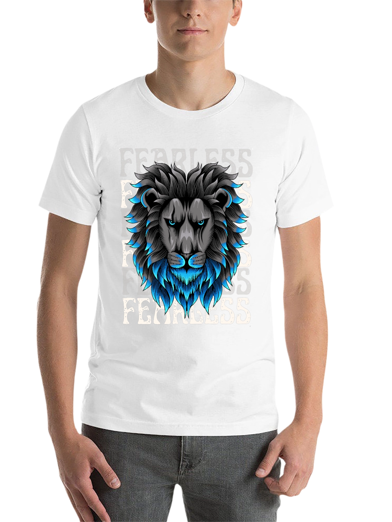 Black Fearless Lion Graphic Tee - Bold Style view 14