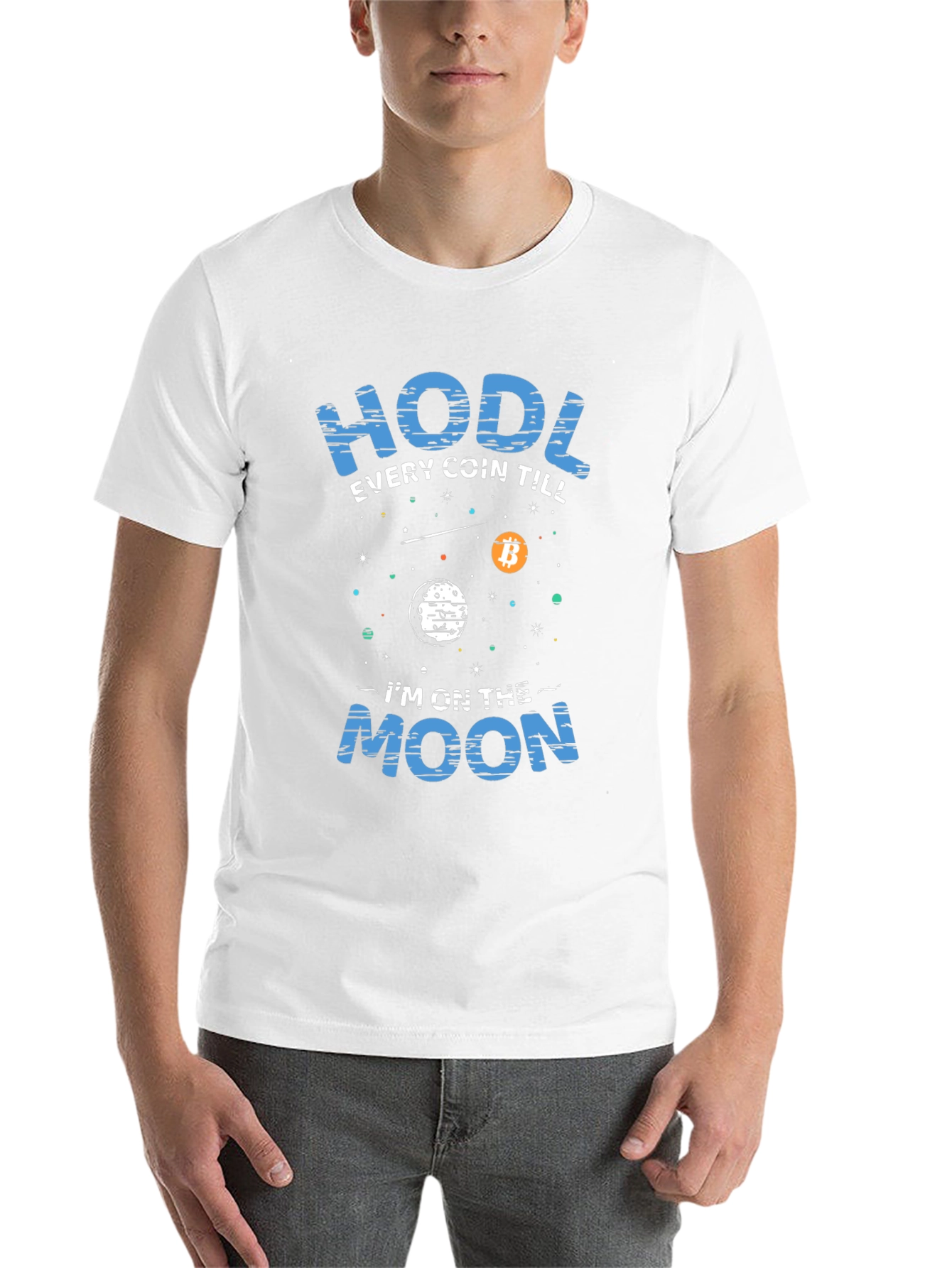 Black HODL Crypto T-Shirt - Bitcoin Moon view 14