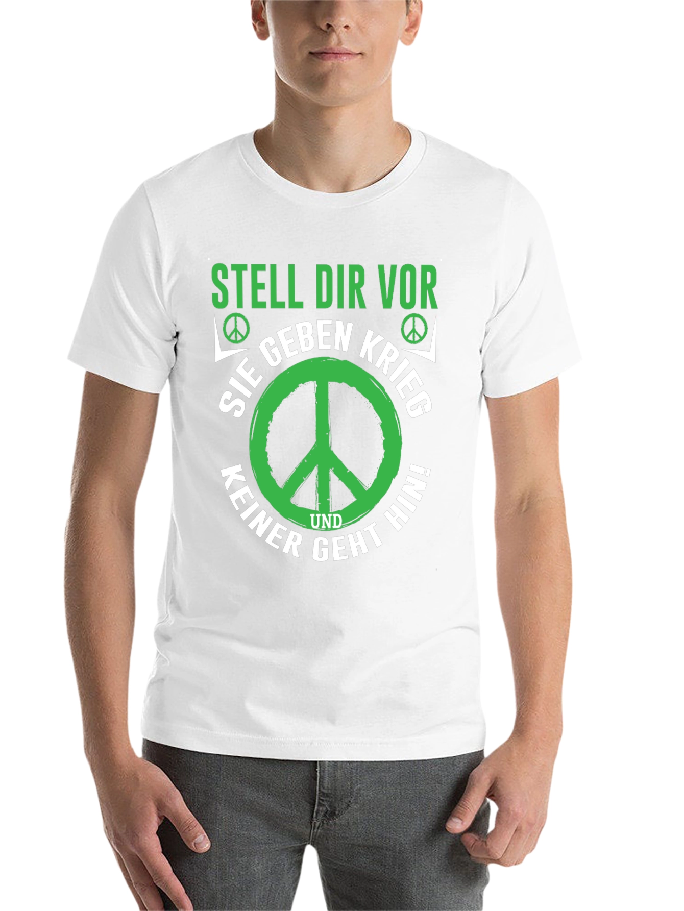 Black Peace T-Shirt - Stell Dir Vor - War Protest view 14