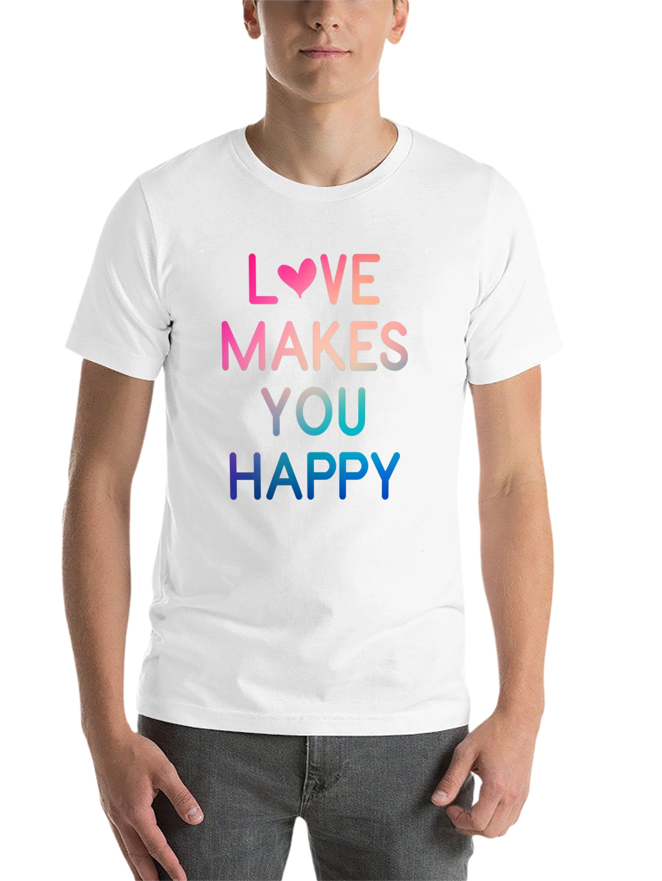 Black Love Makes You Happy Gradient Tee view 14