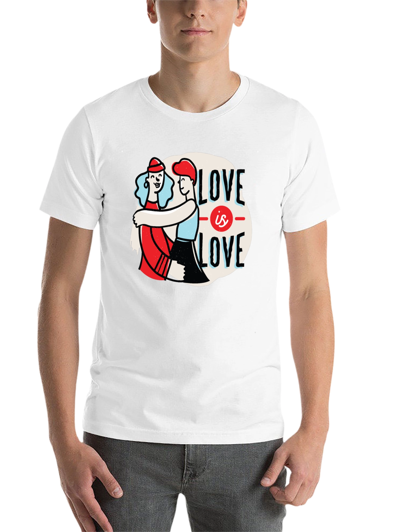 Black Love is Love Graphic T-Shirt - Unisex Pride Tee view 14