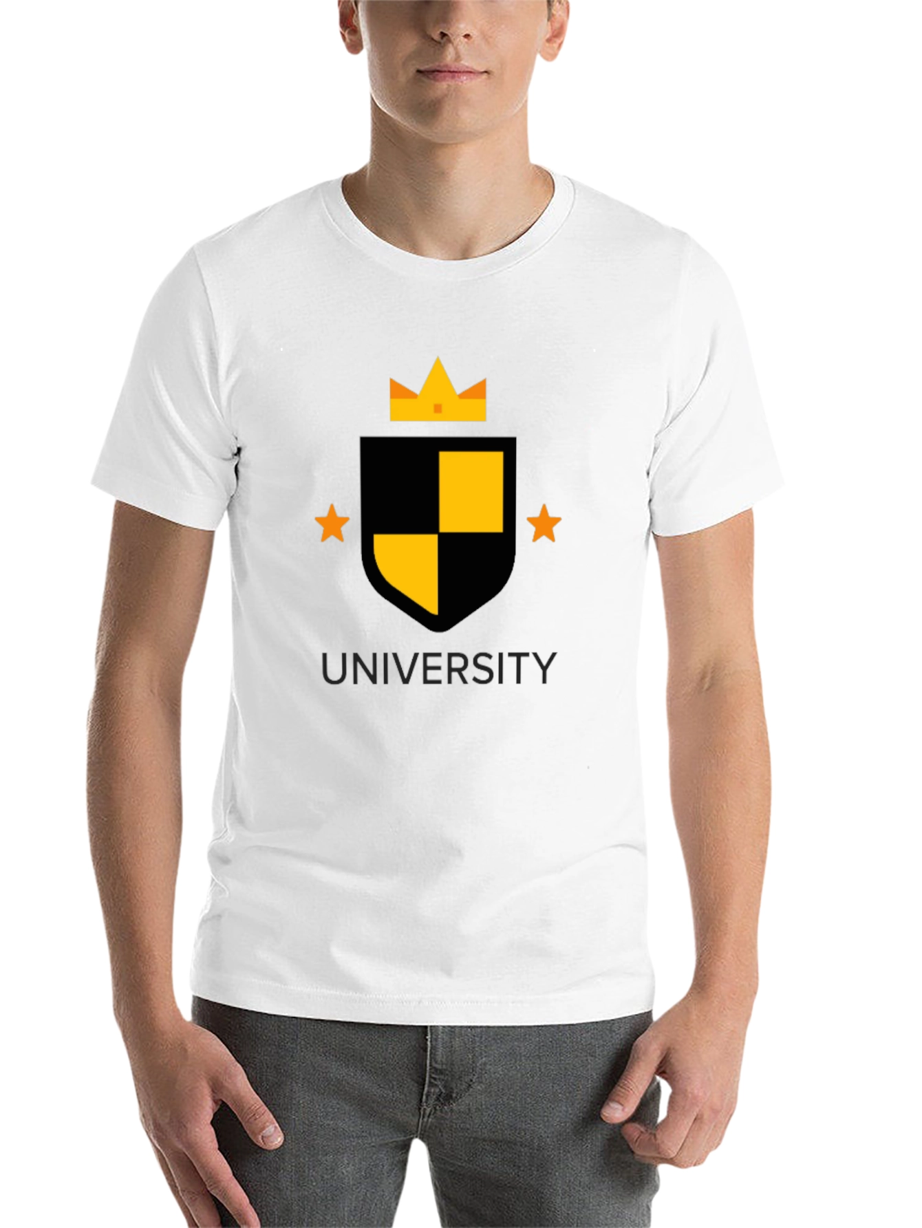 Black University Crest Graphic Tee - Black view 14