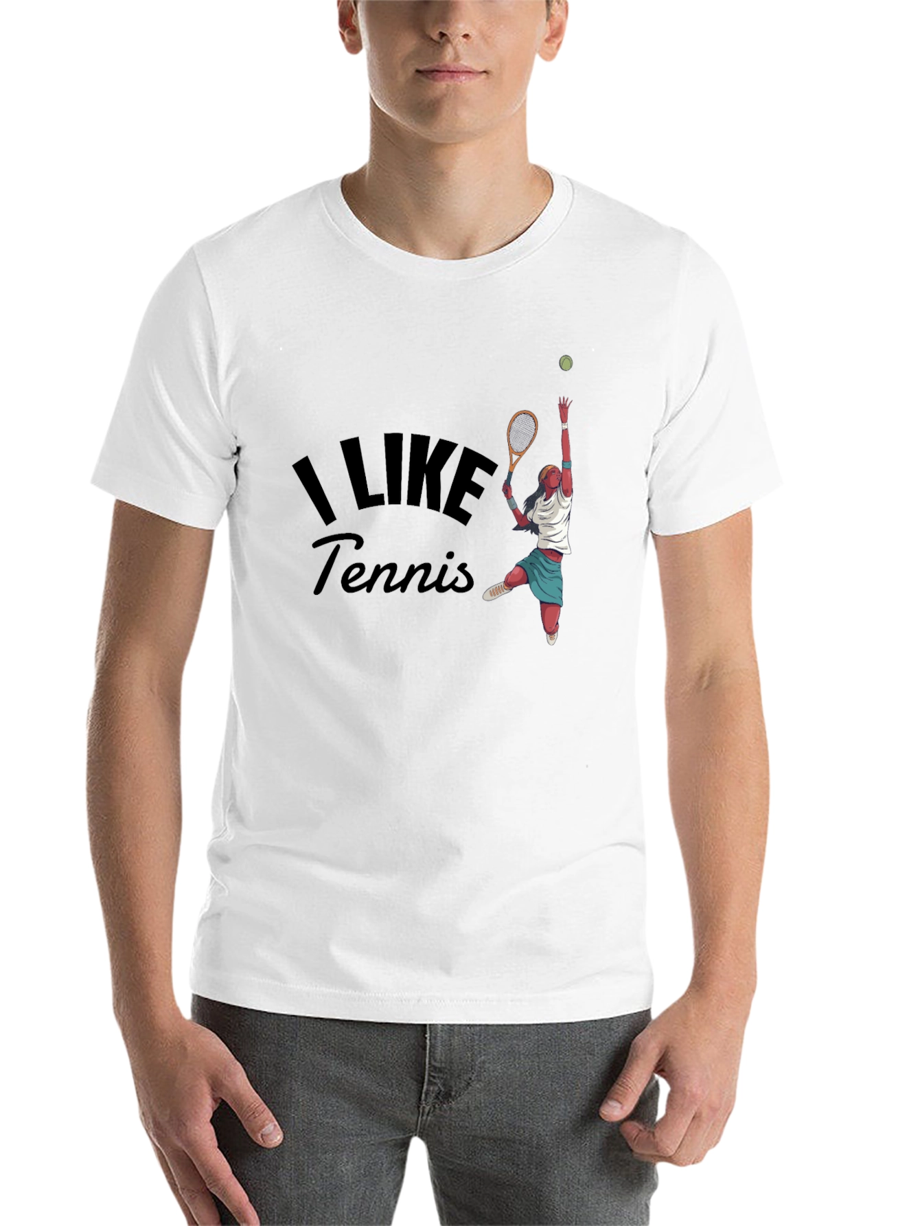 Black I Like Tennis Graphic Tee view 14