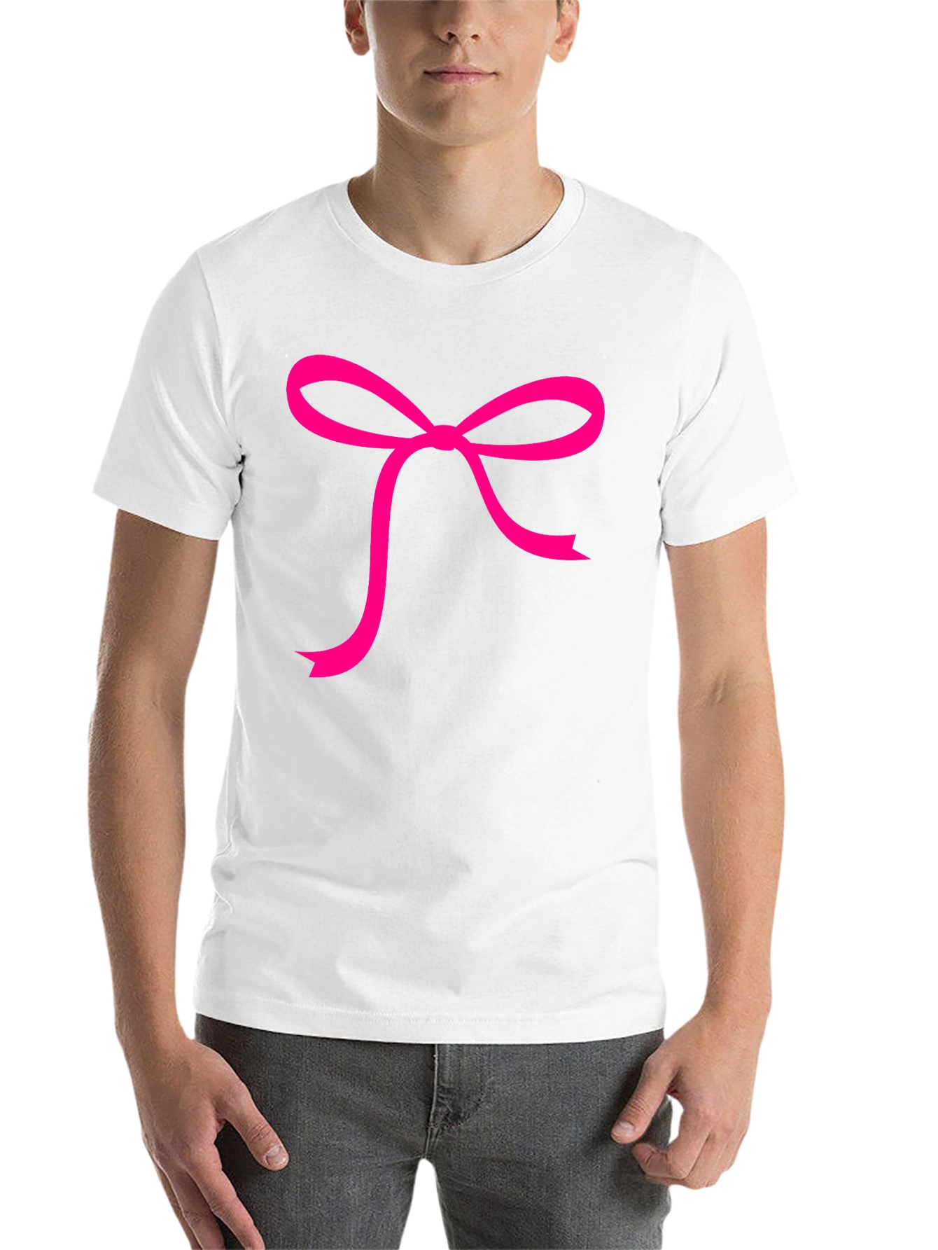 Black Pink Bow Graphic Black Tee view 14