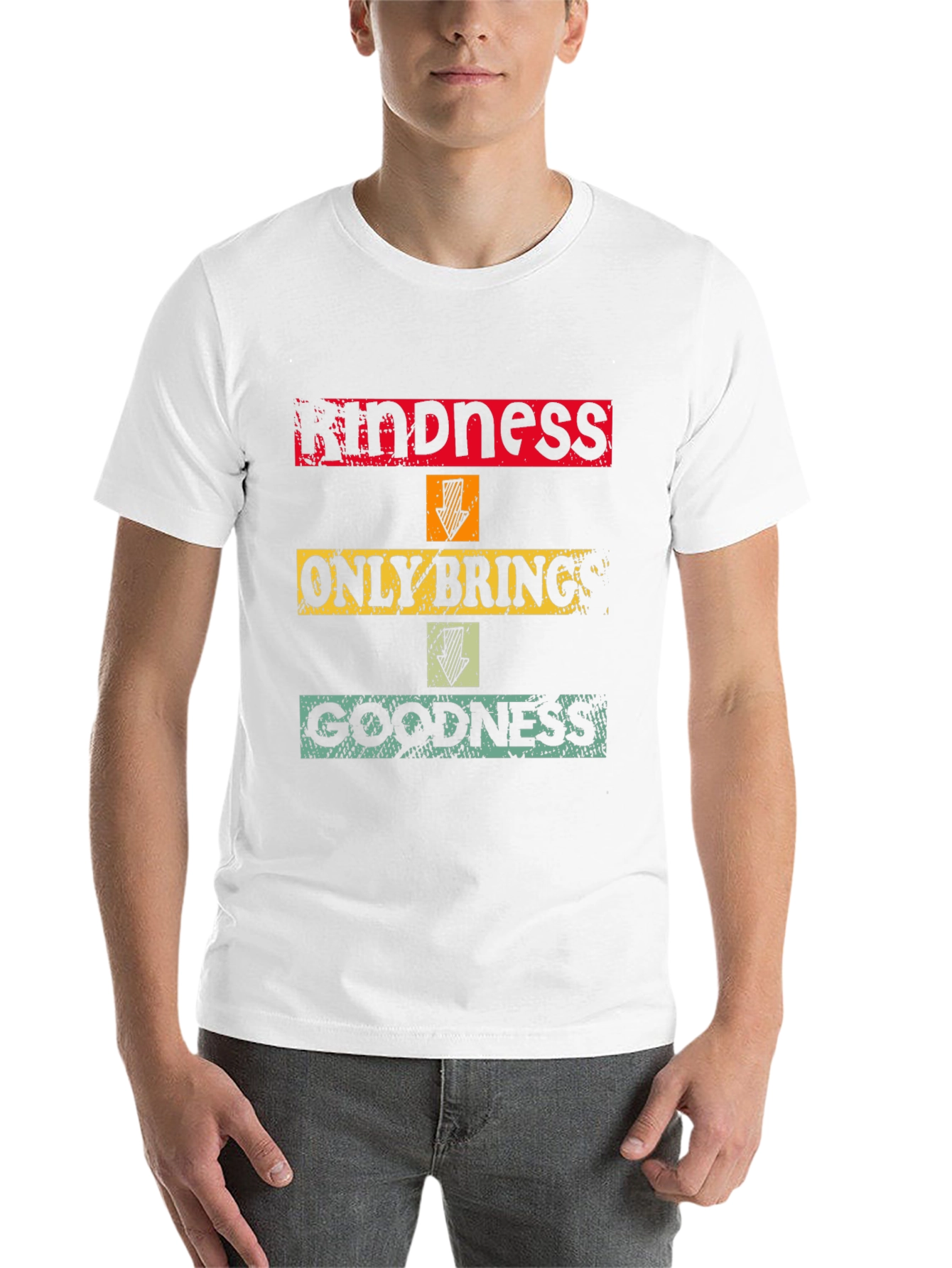 Black Kindness Brings Goodness Graphic T-Shirt view 14