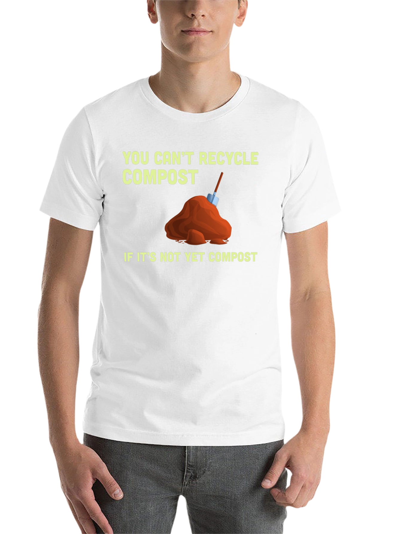 Black Funny Compost T-Shirt - Recycle Humor view 14