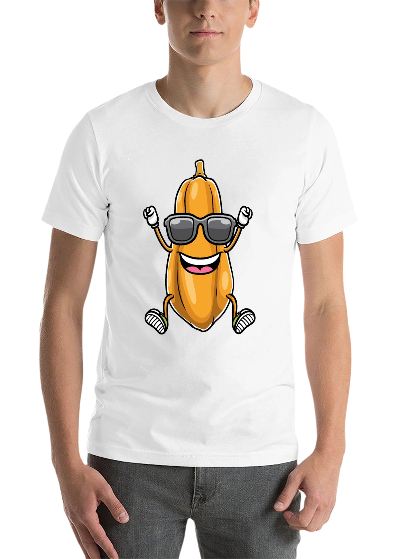 Black Cool Squash Cartoon T-Shirt view 14