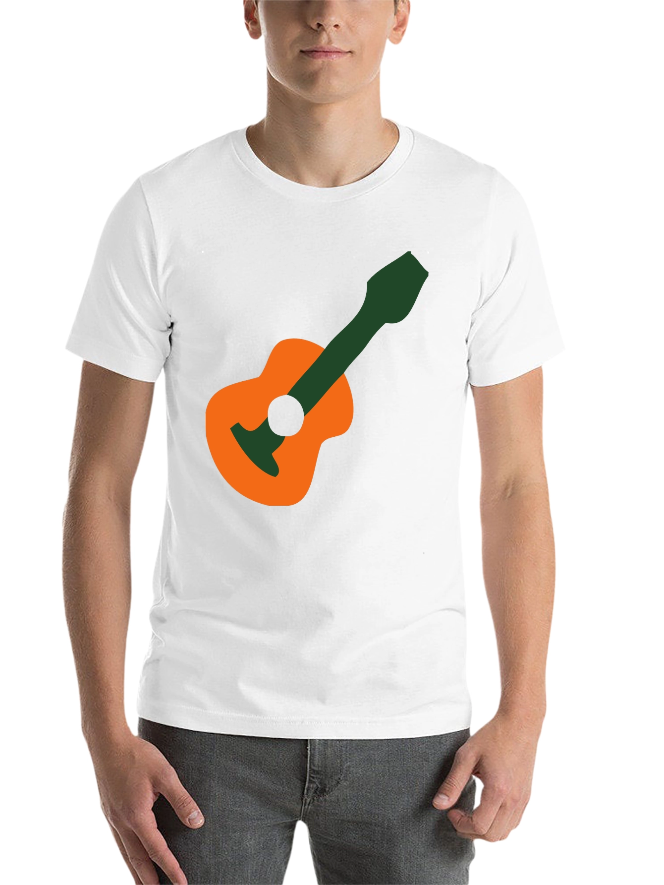 Black Guitar Graphic T-Shirt - Black Cotton Tee view 14