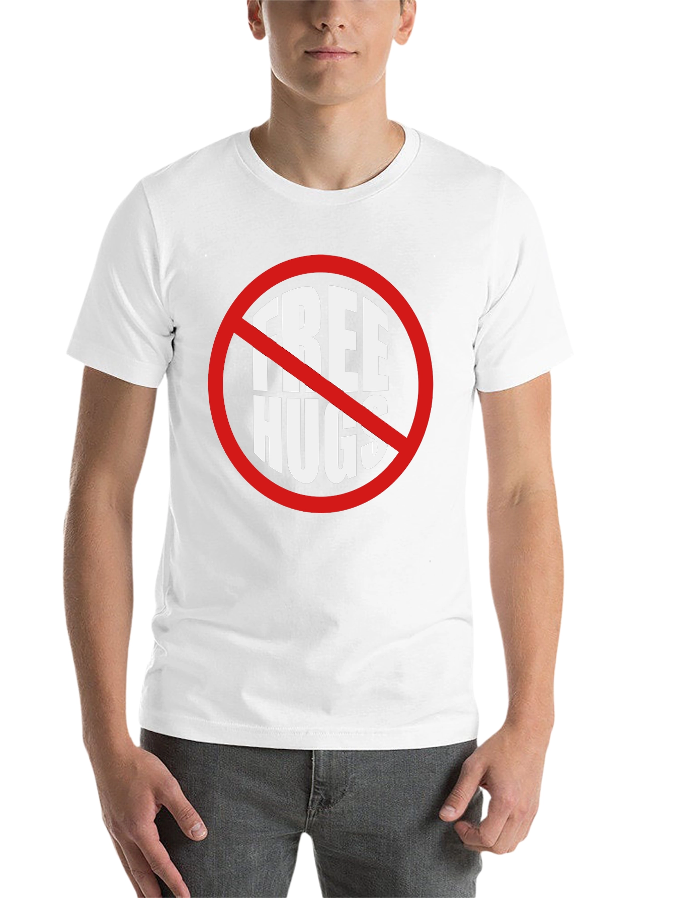 Black No Free Hugs Graphic Tee - Sarcastic Humor Shirt view 14