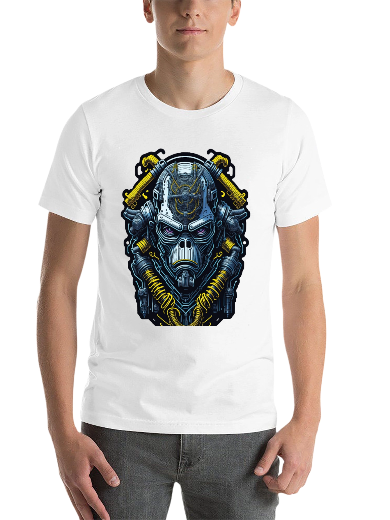 Black Steampunk Monkey Tee - Unique Graphic Design view 14