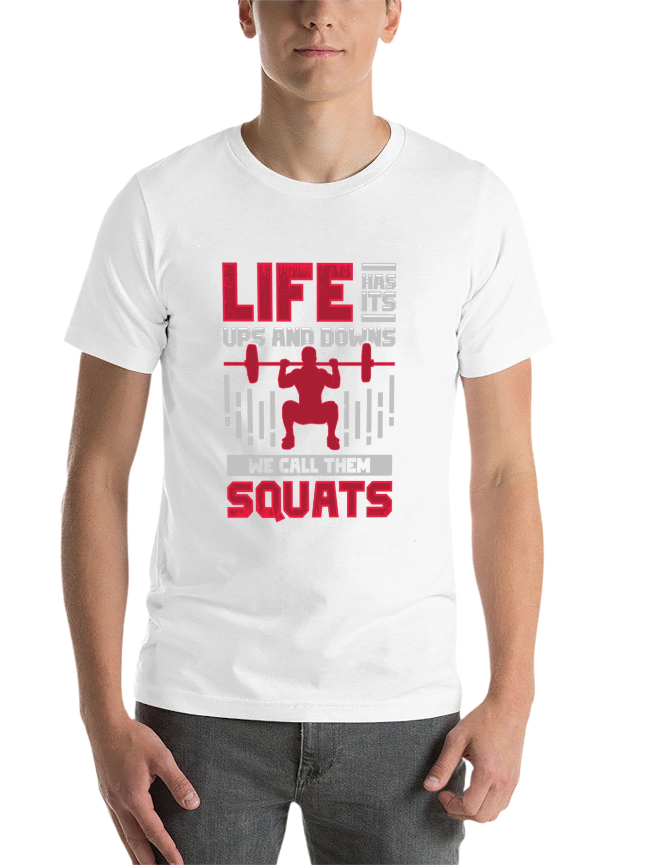 Black Life Has Its Ups & Downs Squats T-Shirt view 14