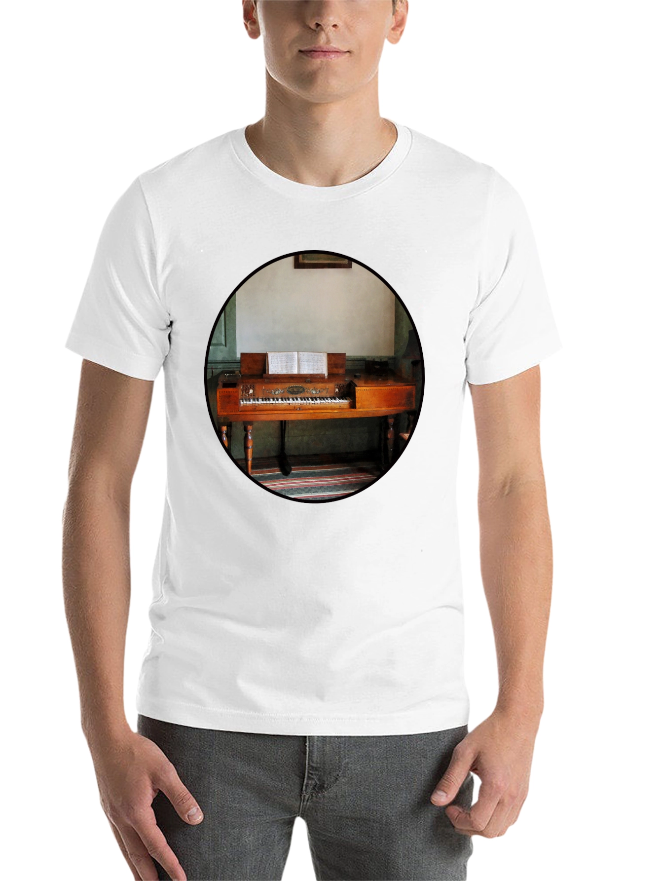 Vintage Piano T-Shirt - Unique Music Lover Tee - 14