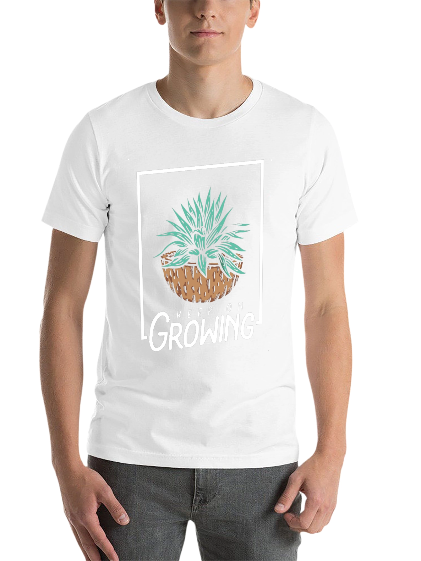 Black Keep On Growing T-Shirt - Black Graphic Tee view 14