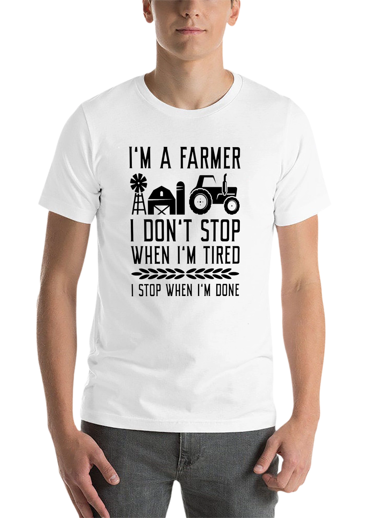 Black I'm a Farmer T-Shirt: Farm Life Tee view 14