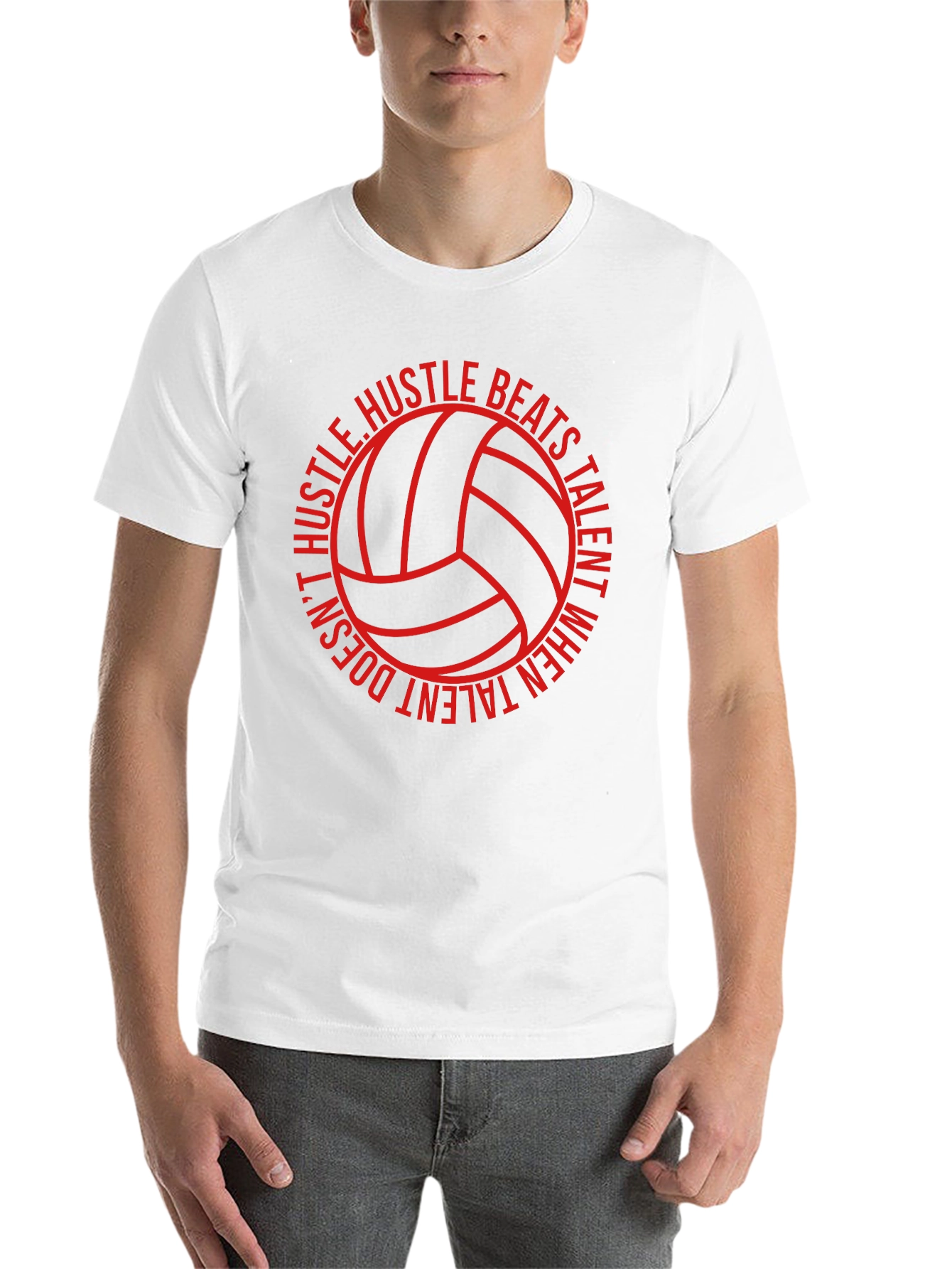 Hustle Beats Talent Volleyball Graphic Tee - 14