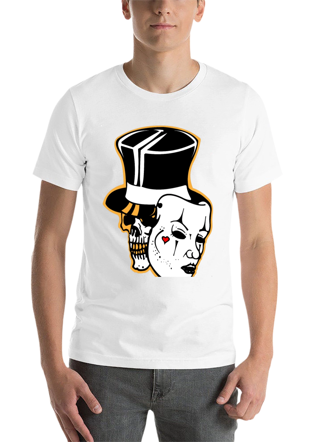 Black Skull & Mask Graphic Tee - Unique Design, Stylish Fit view 14