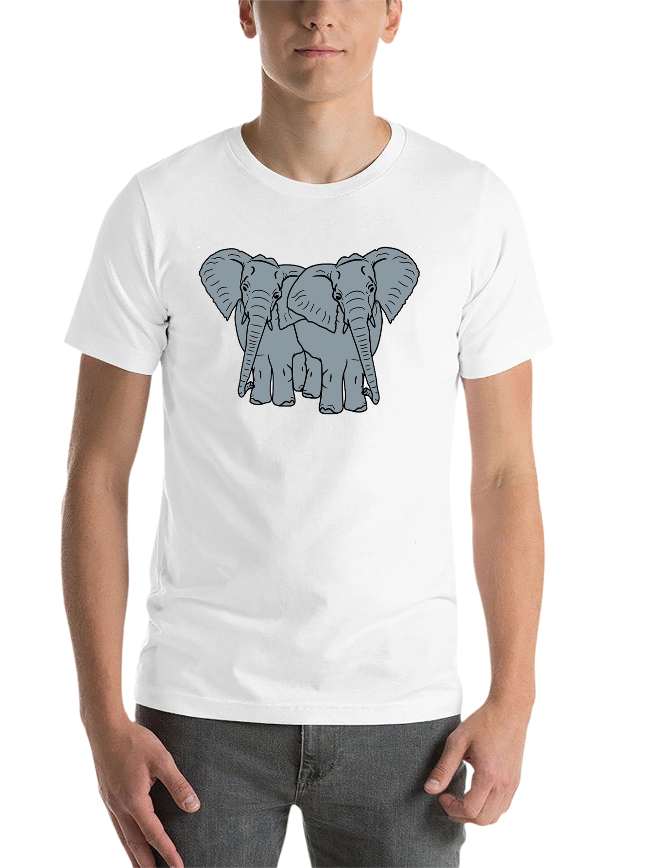 Black Elephant Graphic Tee - Black Cotton Blend view 14