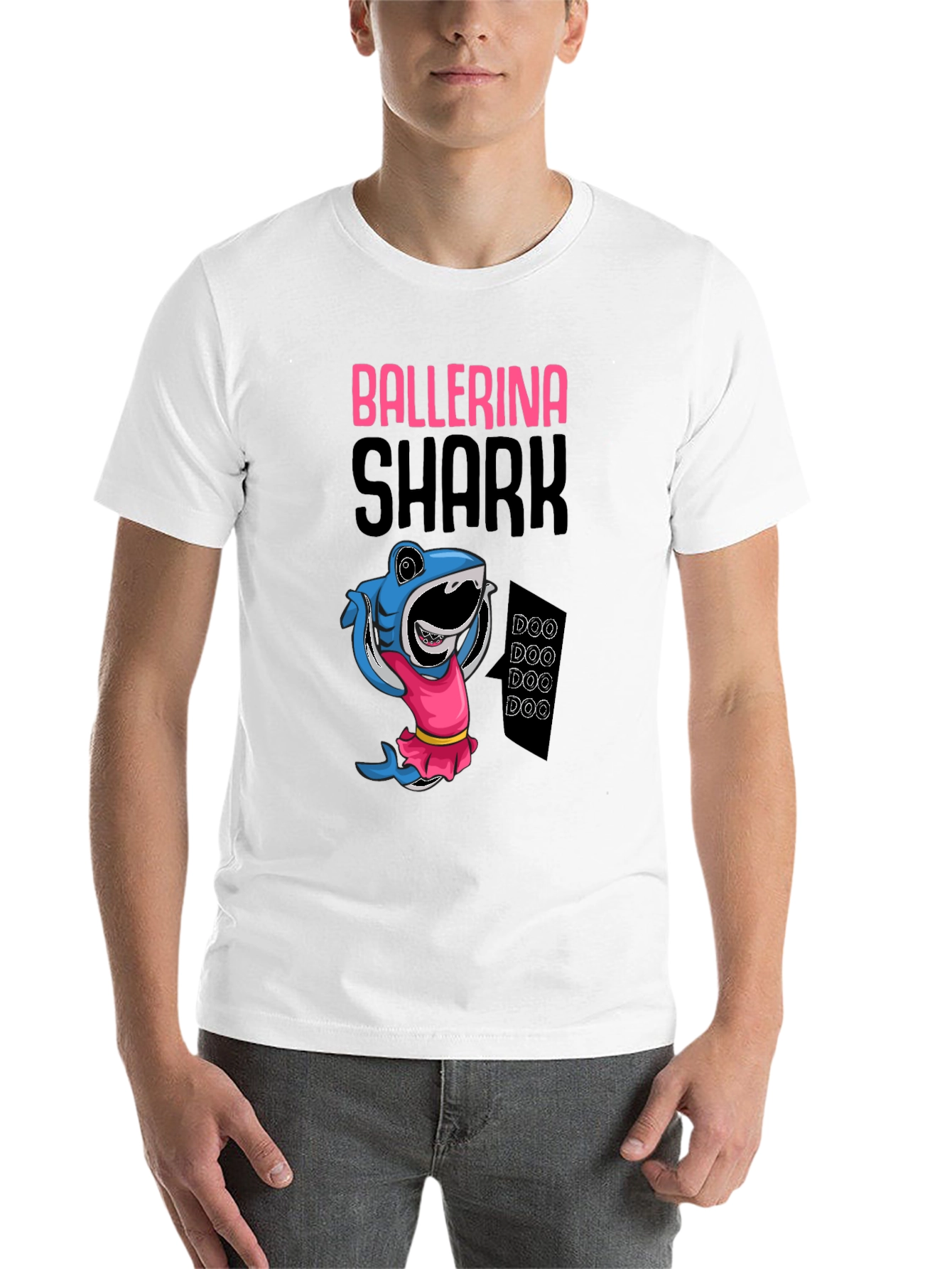 Black Ballerina Shark Black T-Shirt view 14