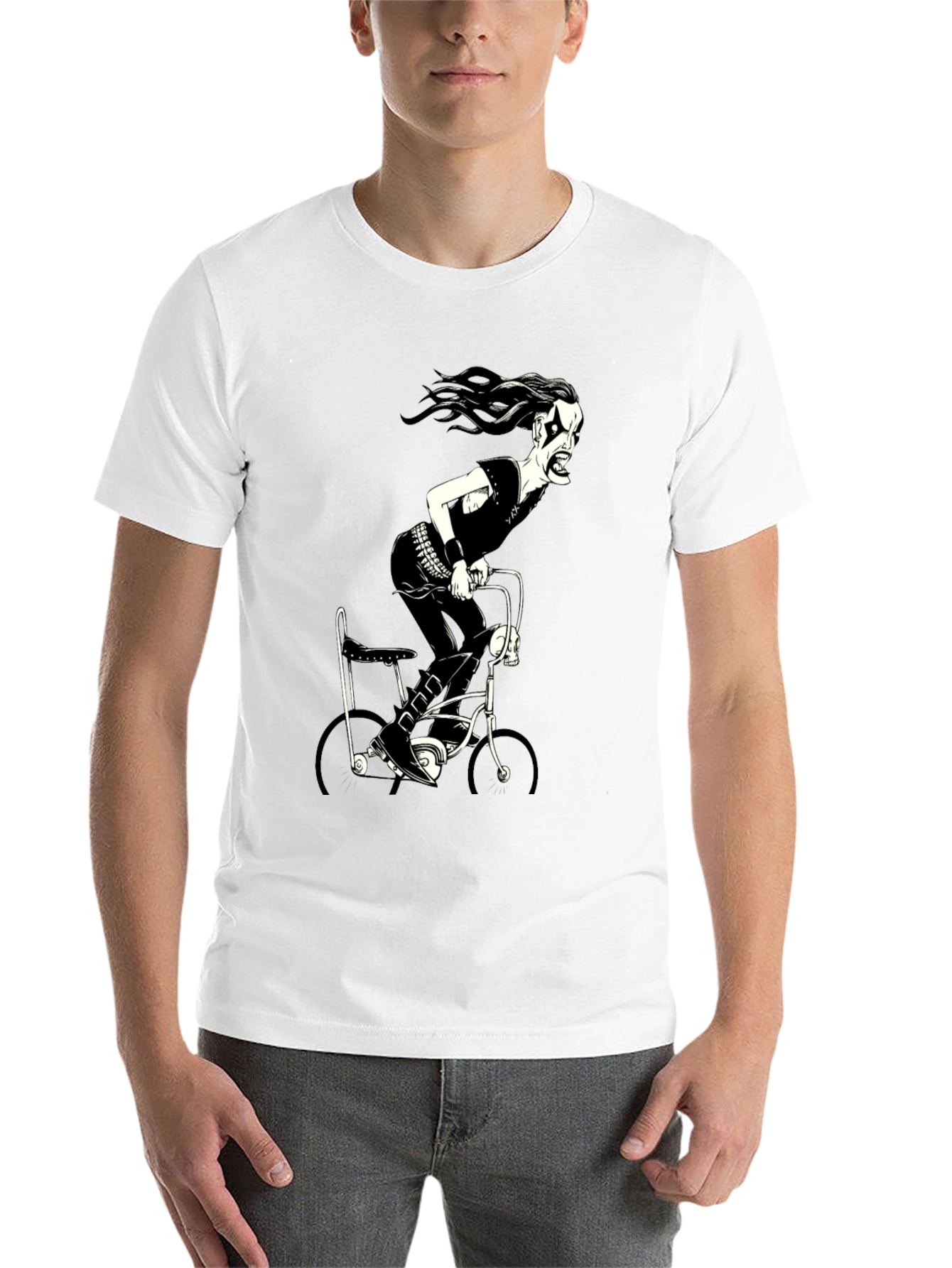 Black Black Metal Bike Rider Graphic T-Shirt view 14