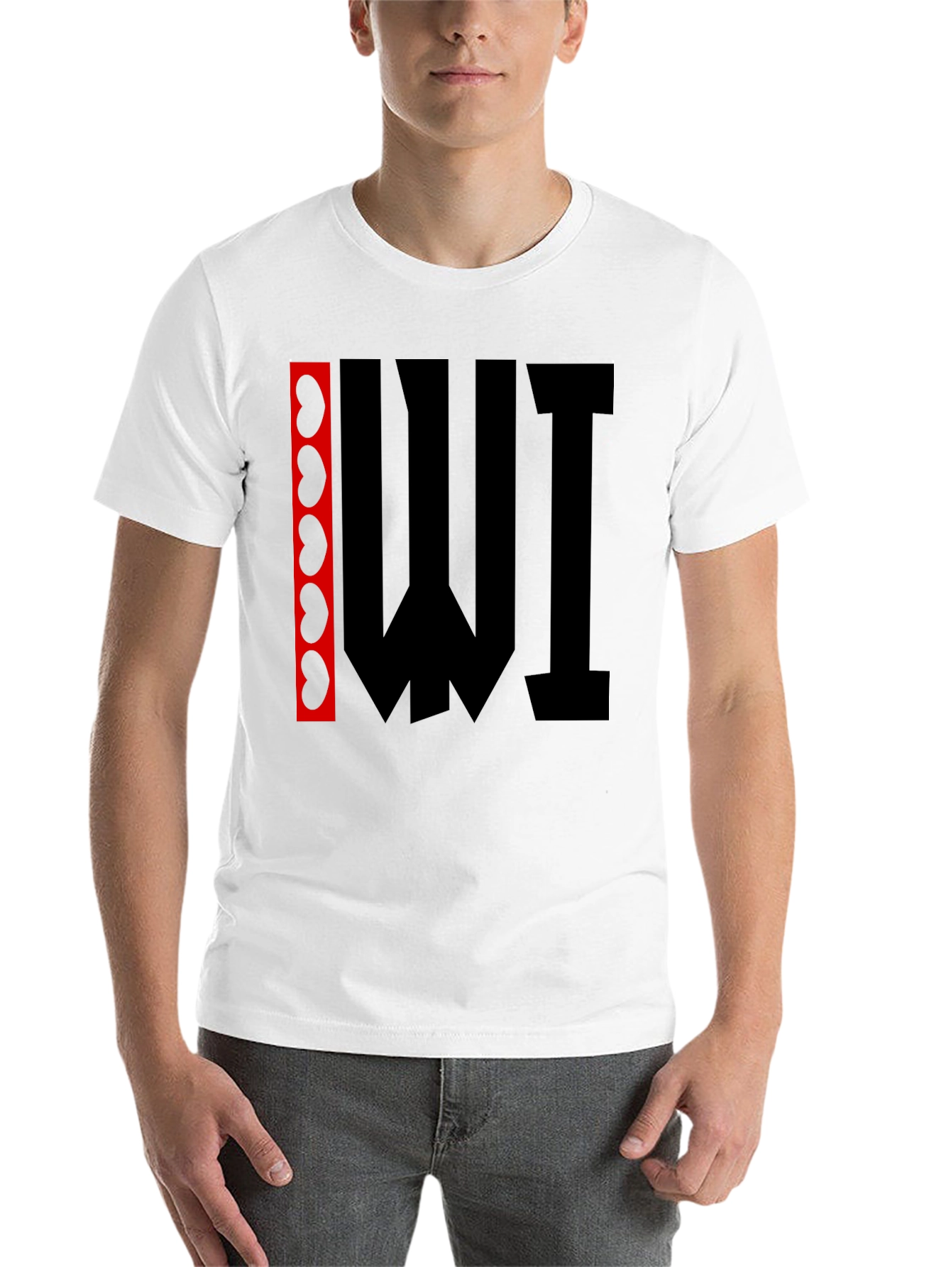 Black Abstract Graphic Print T-Shirt - Black view 14