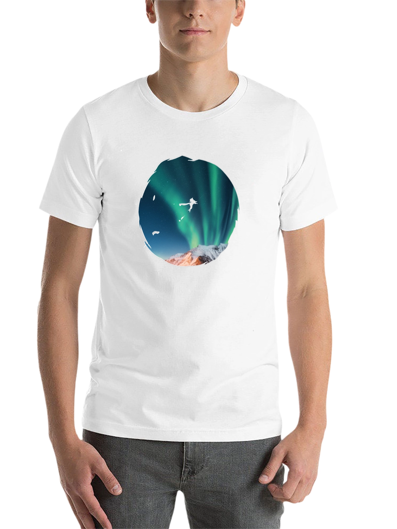 Aurora Skydiver Graphic Tee - Black - 14