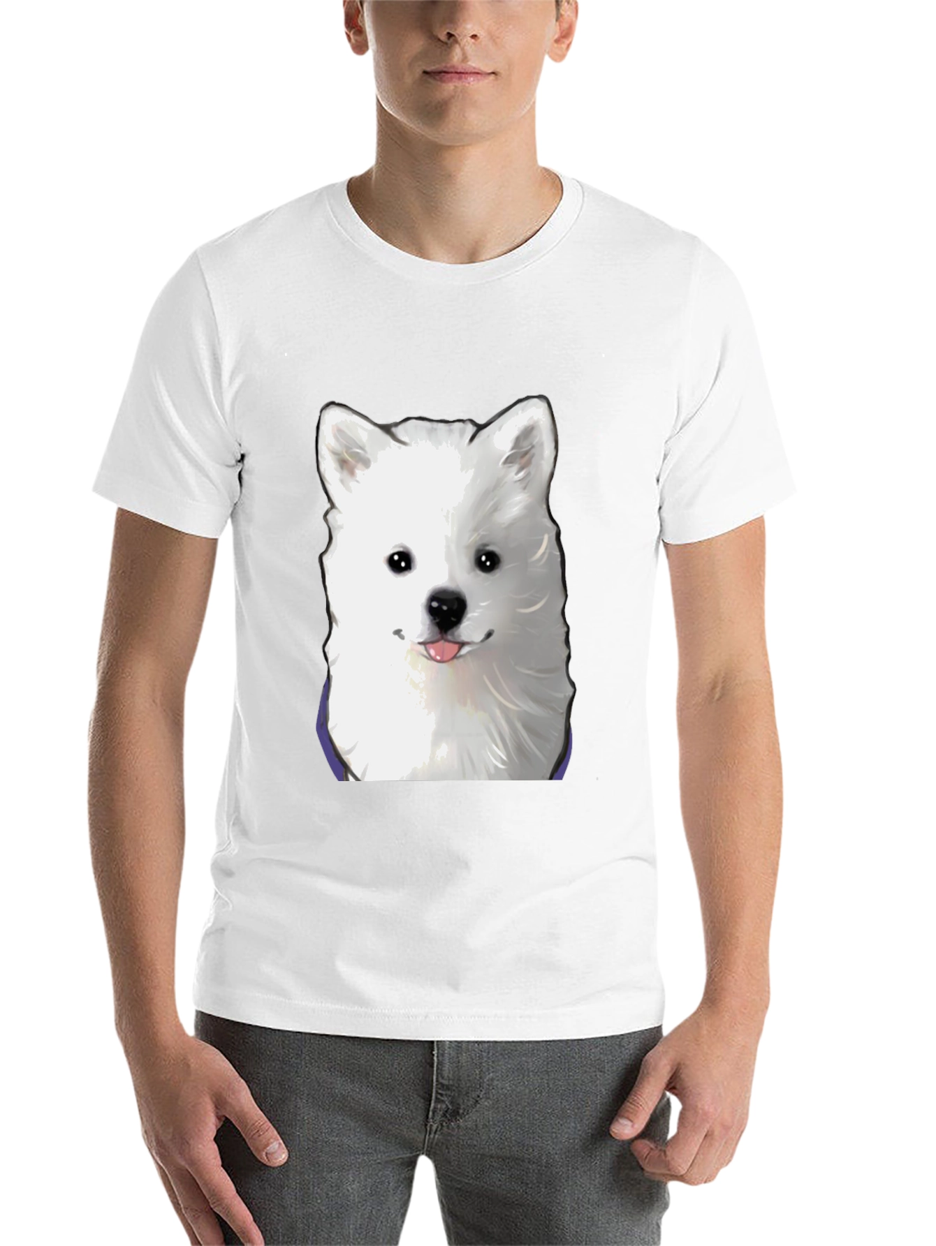 Black Cute Dog Graphic Black T-Shirt view 14