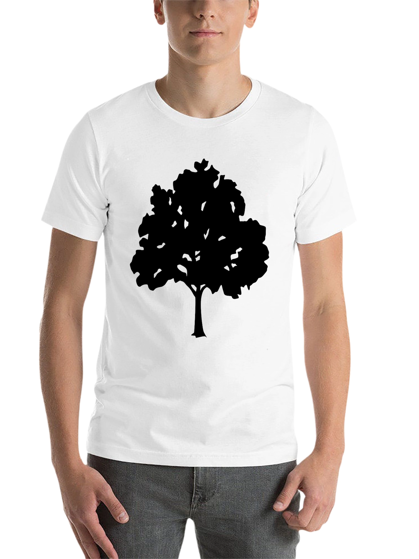 Black Black Tree Graphic Tee - Nature Inspired Design view 14