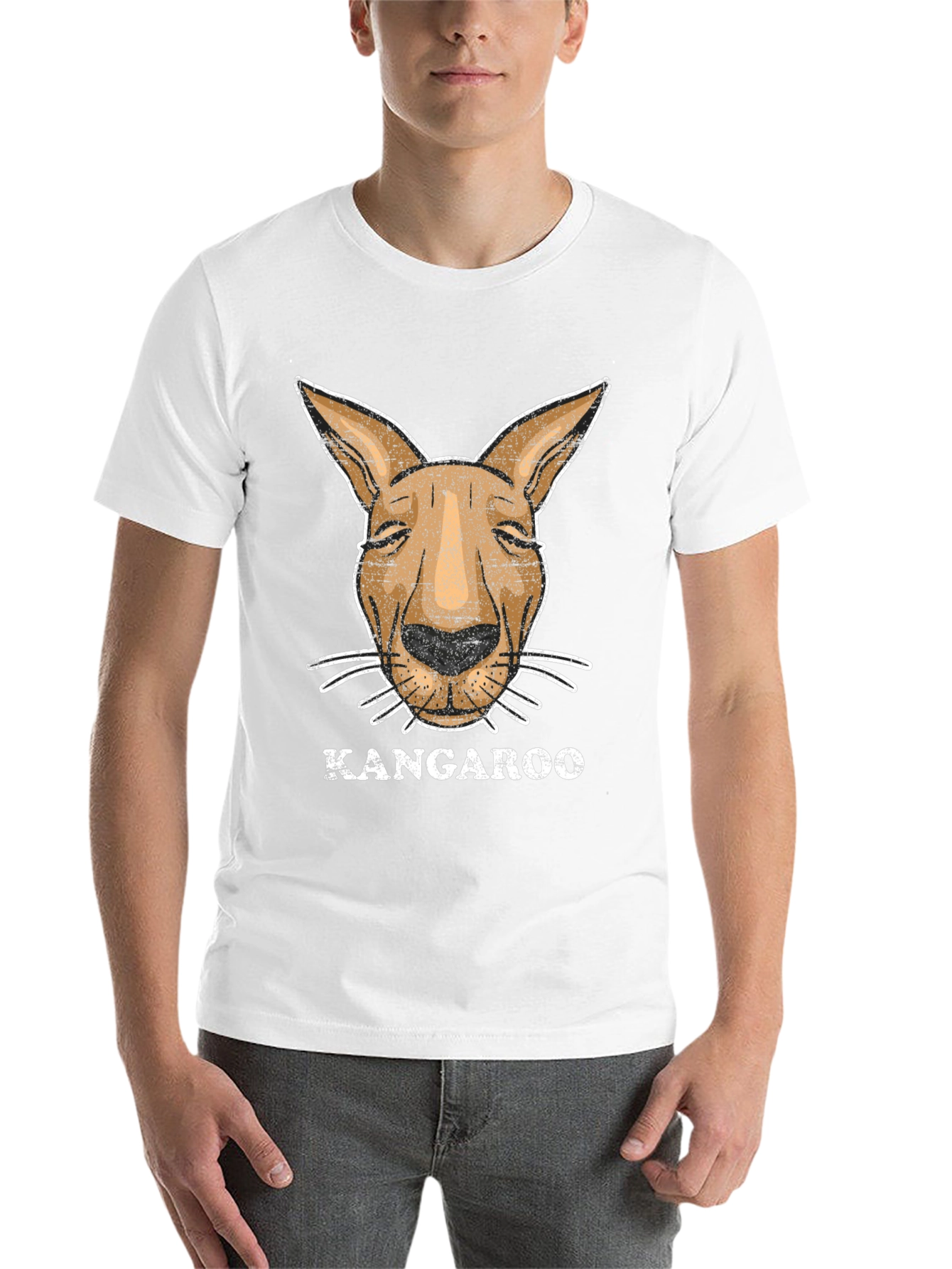 Black Kangaroo Graphic Tee - Novelty Animal Design view 14