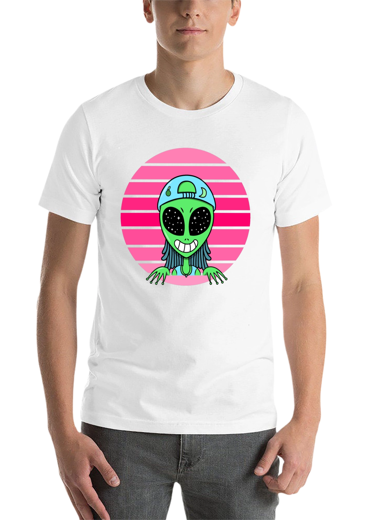 Black Retro Alien Graphic Tee view 14