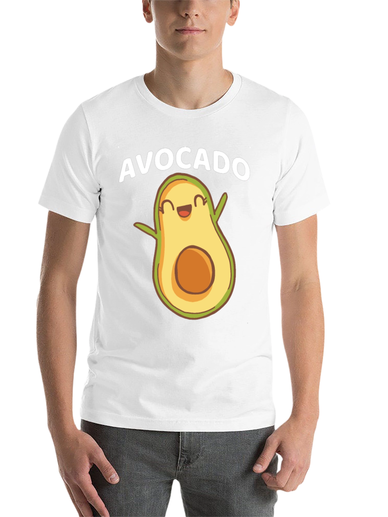 Black Funny Avocado Graphic Tee - Black view 14
