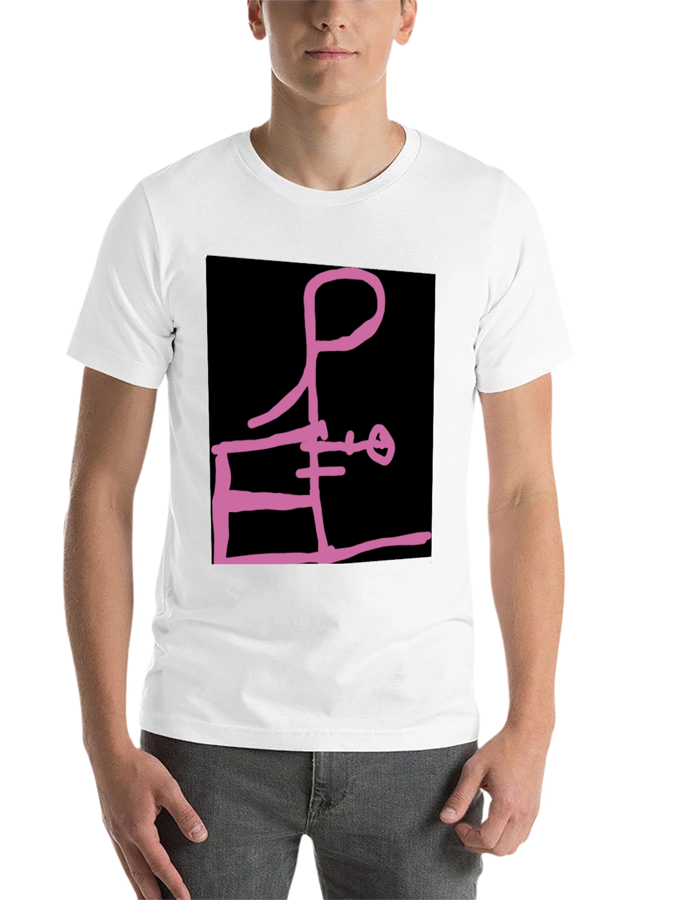 Black Abstract Graphic Tee - Black view 14